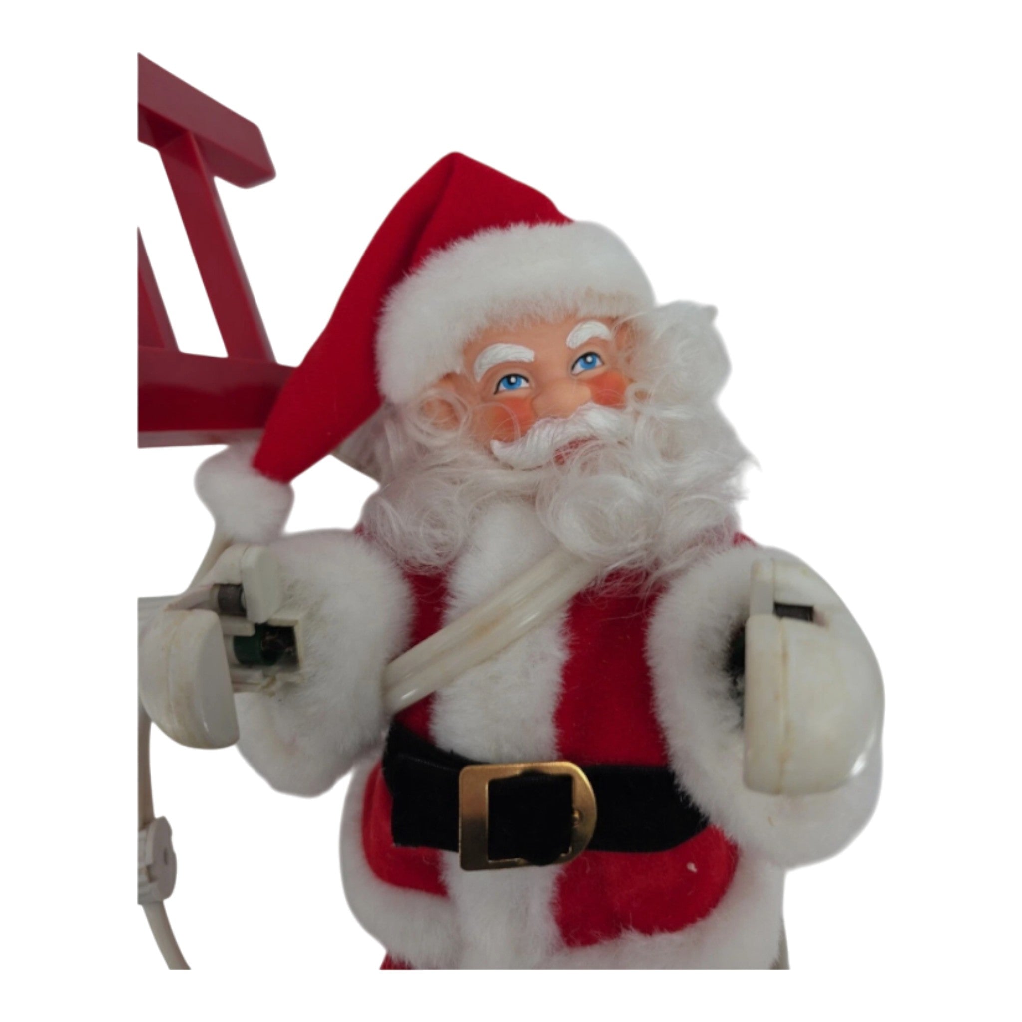 Mr. Christmas Stepping Santa Animated Climbing Ladder with Sleigh & Lights Music