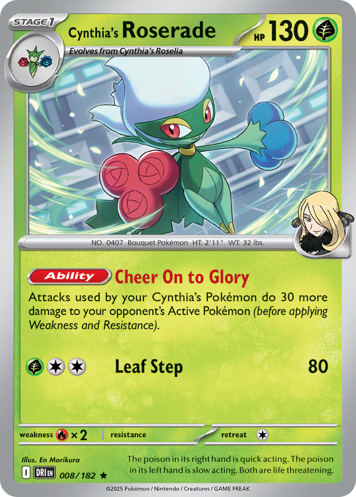 Cynthia's Roserade 8/182 Destined Rivals