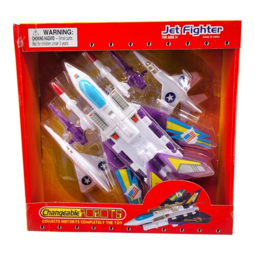 Changeable Robots Jet Fighter Transforms Collects Distorts Completely Fun Toy