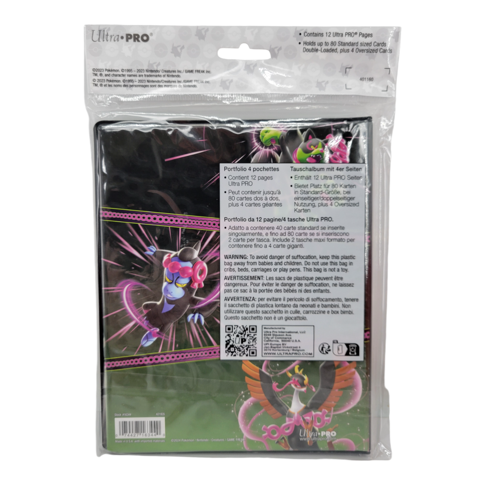 Ultra Pro Pokémon Trading Card Game 4 Pocket Portfolio Holds Oversized Cards