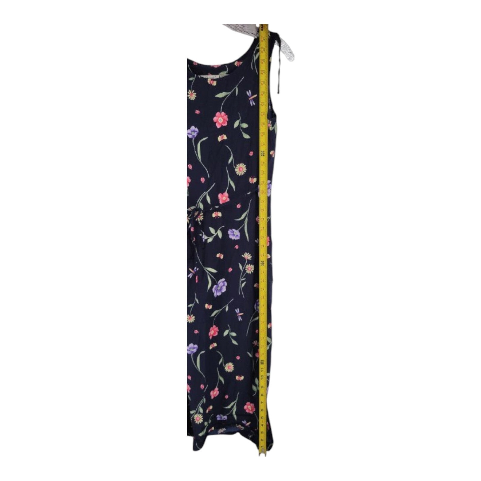 Kathie Lee Collection Navy Floral Sleeveless Maxi Dress Size 5/6