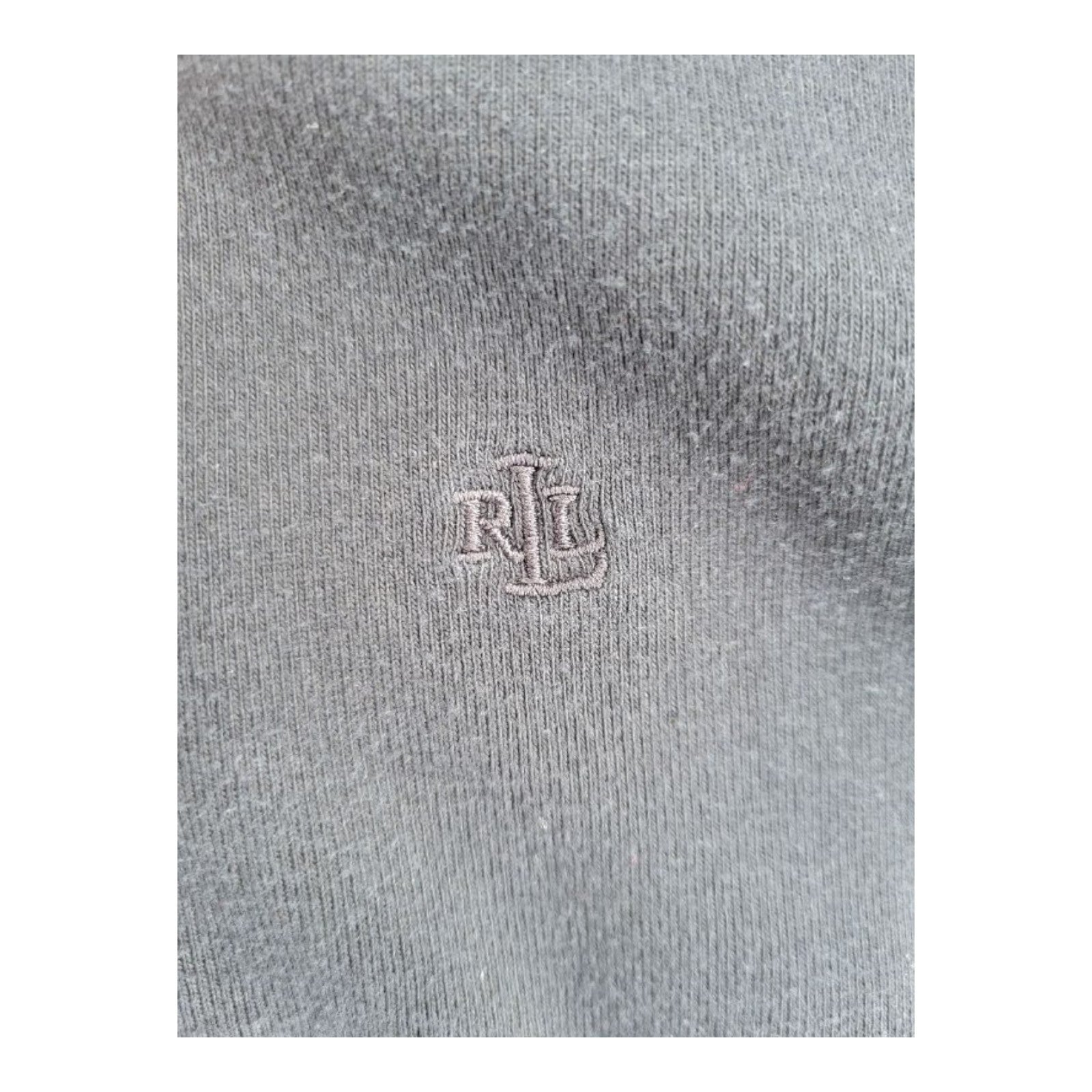 Ralph Lauren Women's Navy Sleeveless Polo Shirt Contrast Collar Cotton M