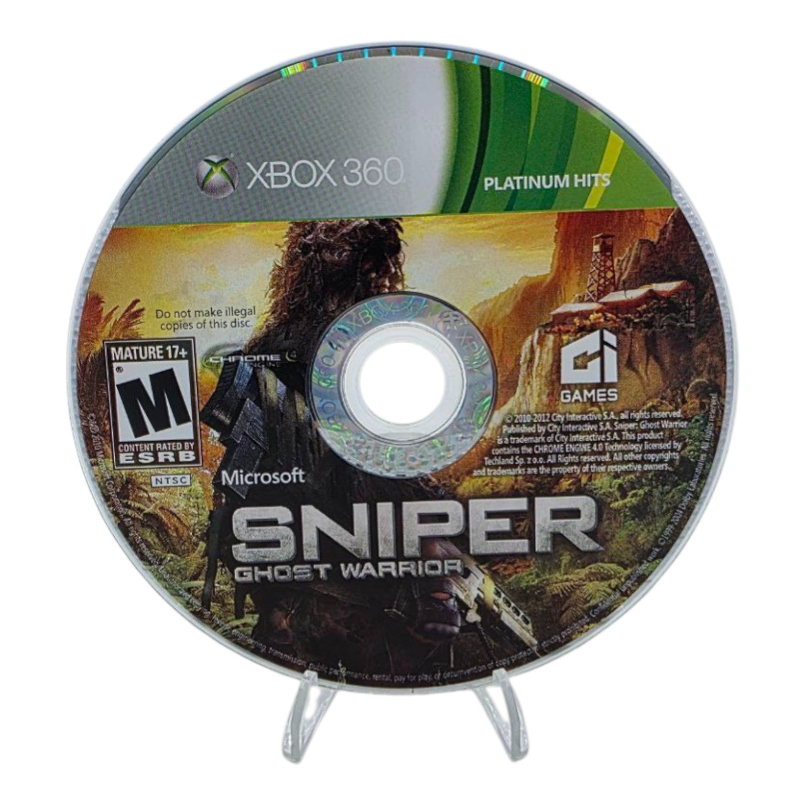 Xbox 360 Sniper Ghost Warrior Complete with Manual 2012