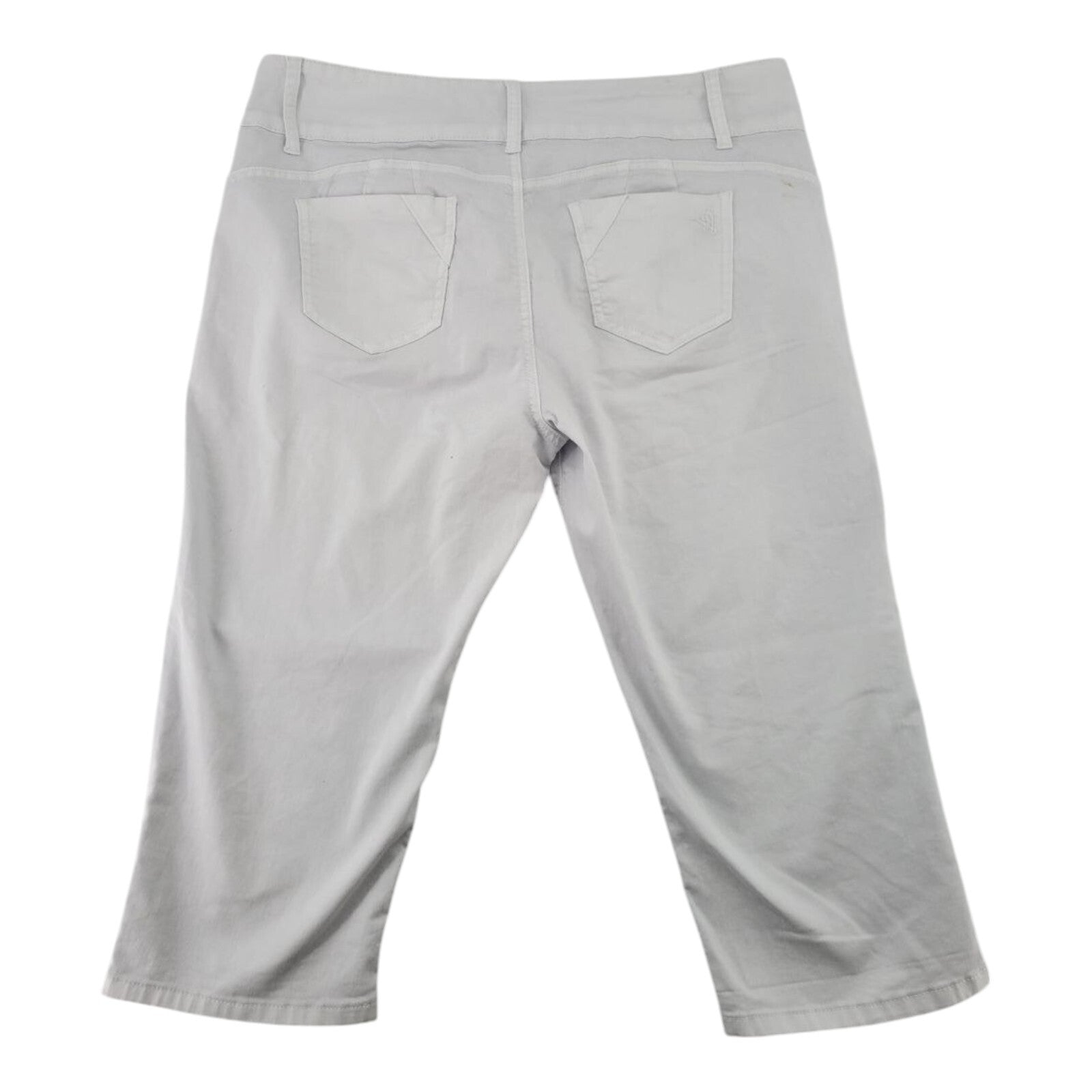 VIP Jeans Womens White Capri Pants Button Fly Cotton Blend Size 19/20