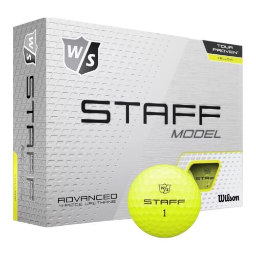 Wilson Staff Model Tour Yellow Advanced 4-piece Urethane Golf Balls 12 Pack