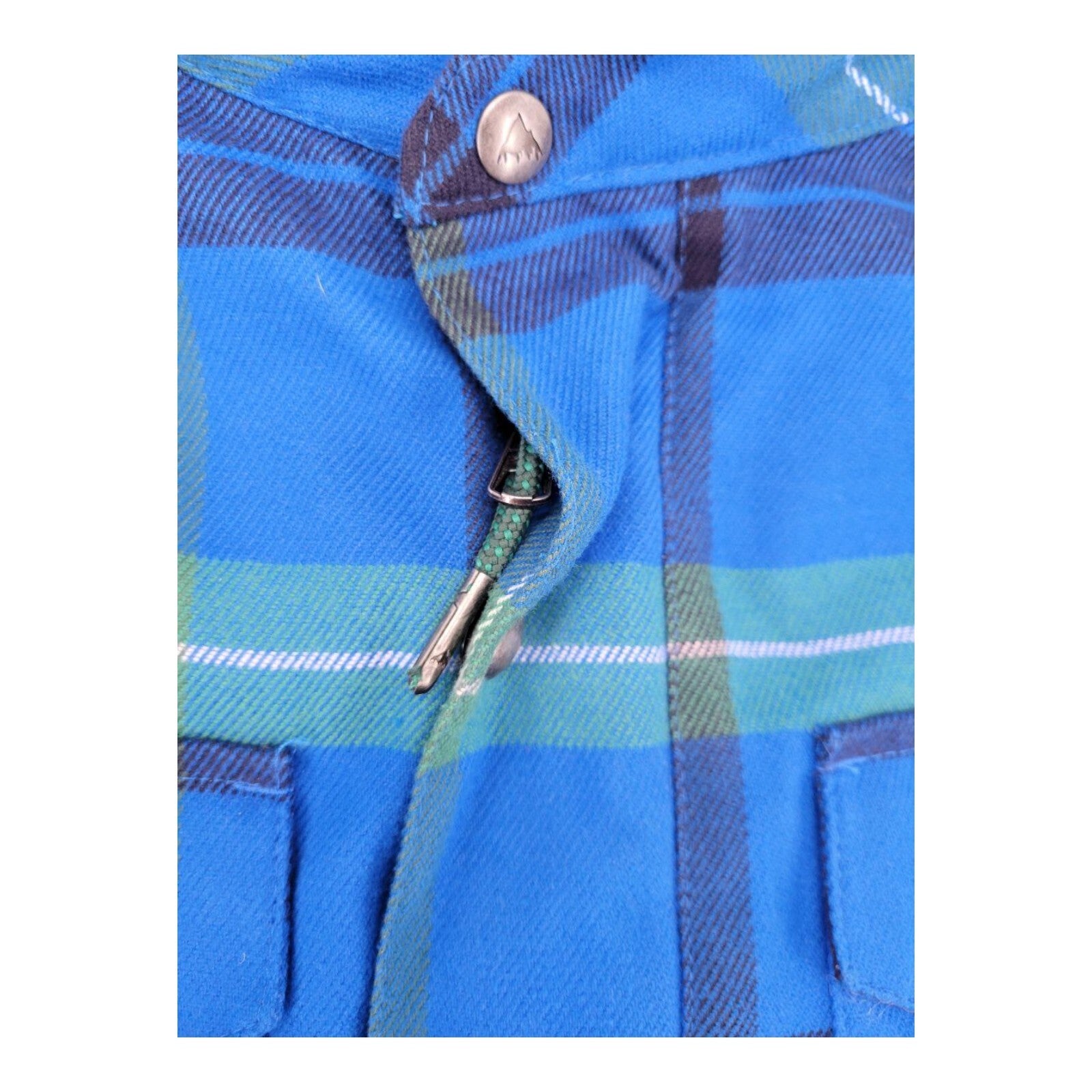 Burton Snowboard Dryride Jacket Blue Plaid Insulated Hooded Coat Mens Large