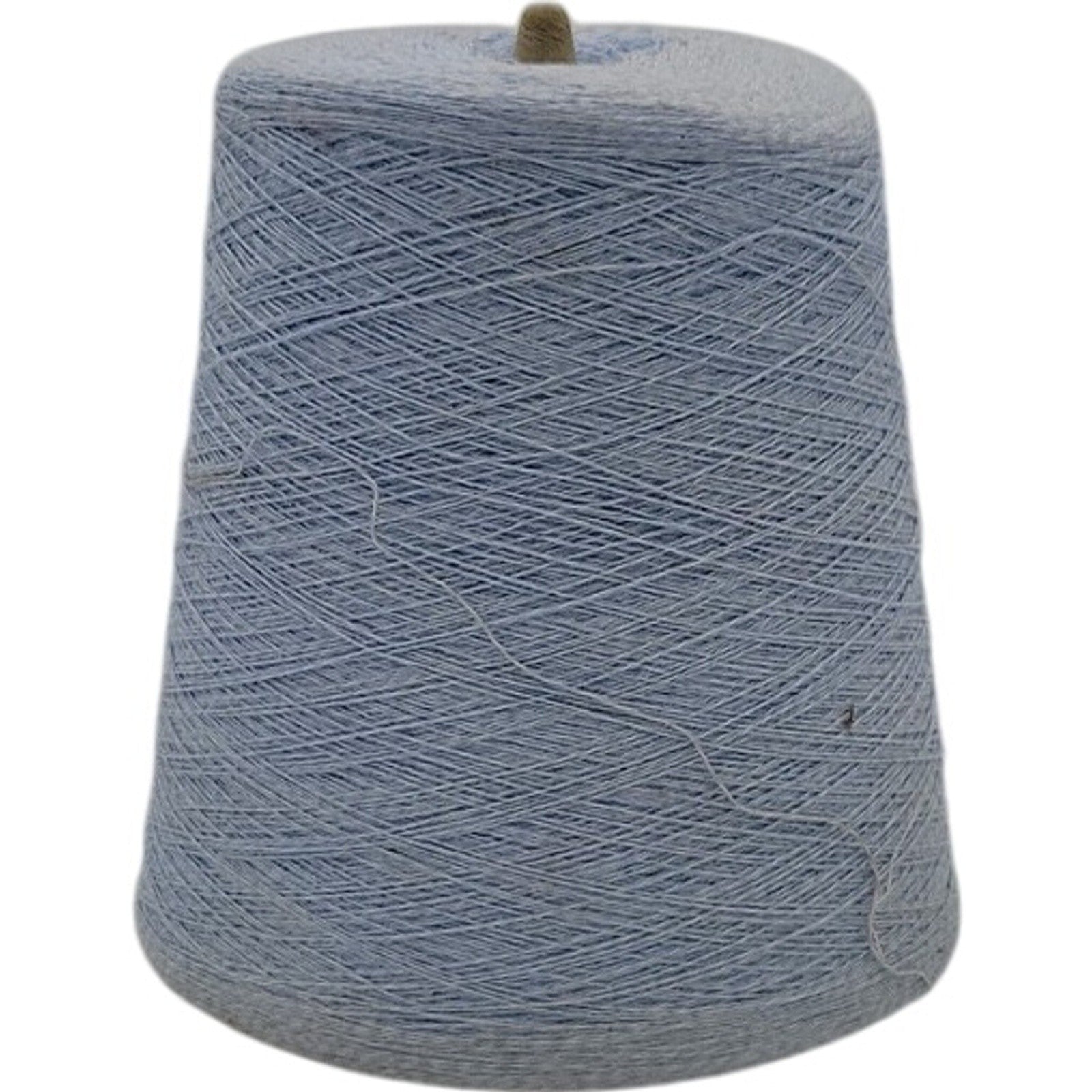 Vintage Shuford Mills Chambray Blue Cotton Acrylic Blend Yarn Cone 16/2 Lot 1057