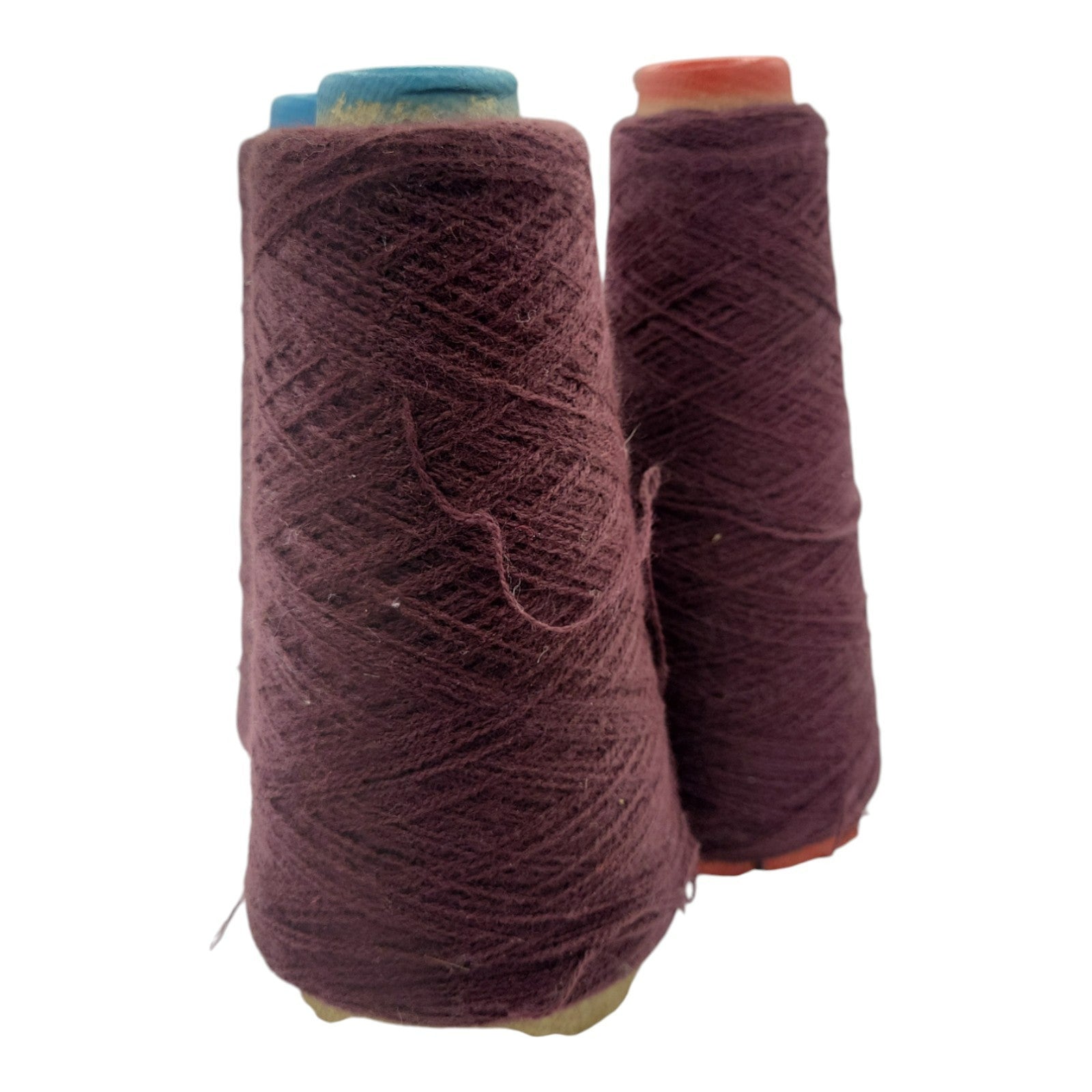 Vintage Spinnerin 2/24 Raisin Heather Yarn Cone Lot of 3