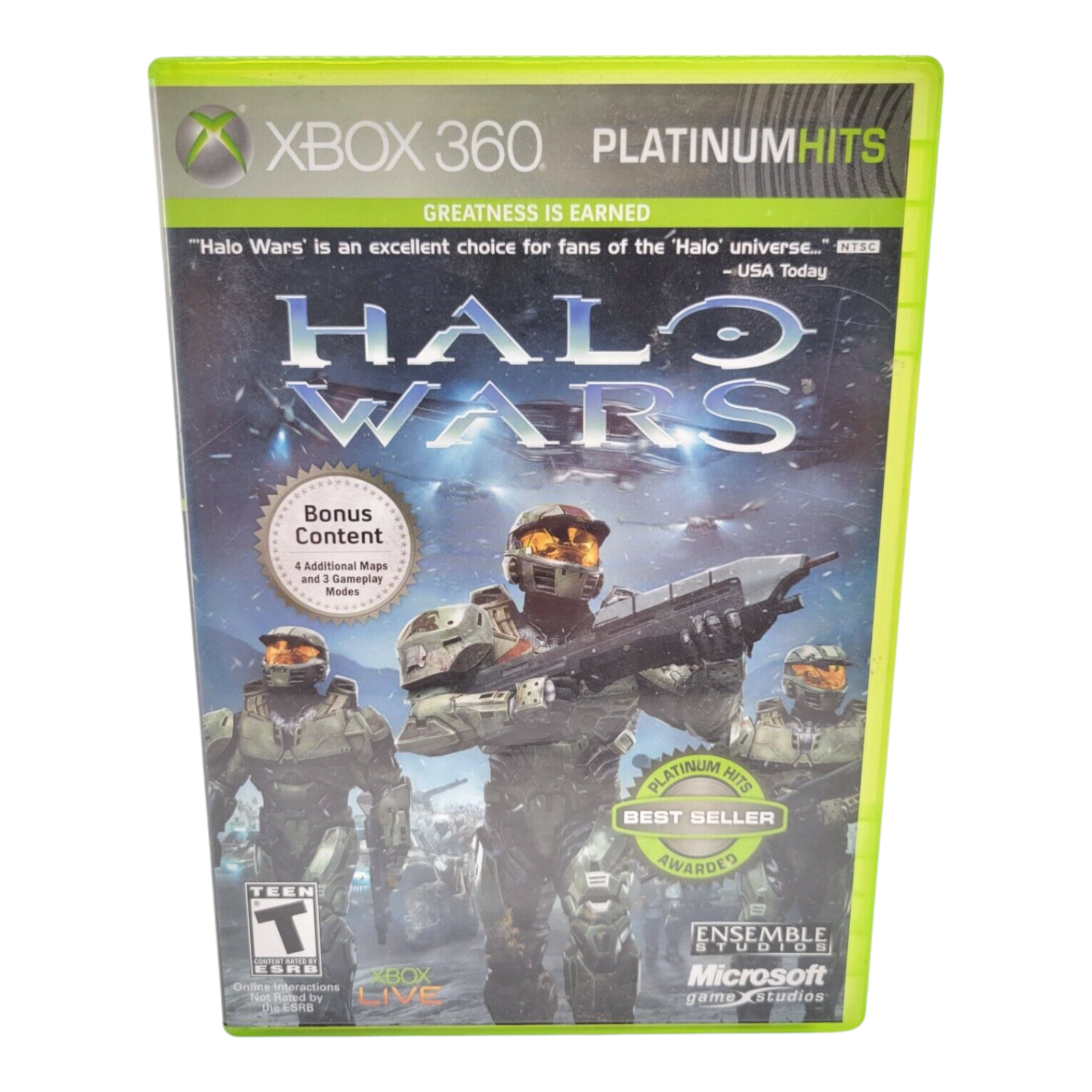 Xbox 360 Halo Wars Greatness Is Earned Platinum Hits Video Game DVD Pack Of 2