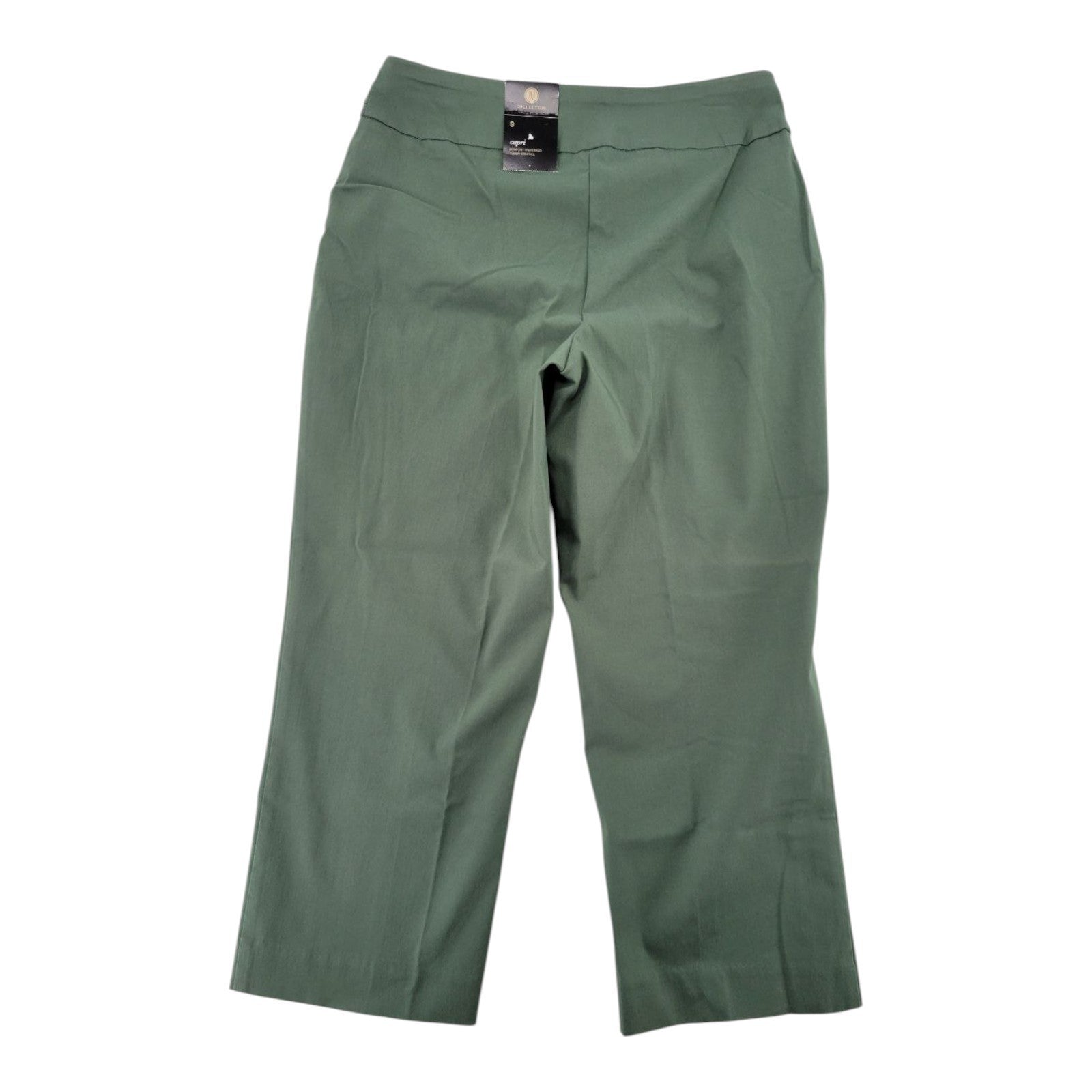 JM Collection Capri Pants S Blooming Cactus Green Stretch Comfort Waist