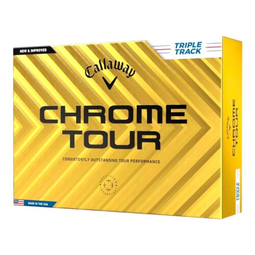 Callaway Chrome Tour Golf Balls Triple Track White 12 Pack High Performance 2024