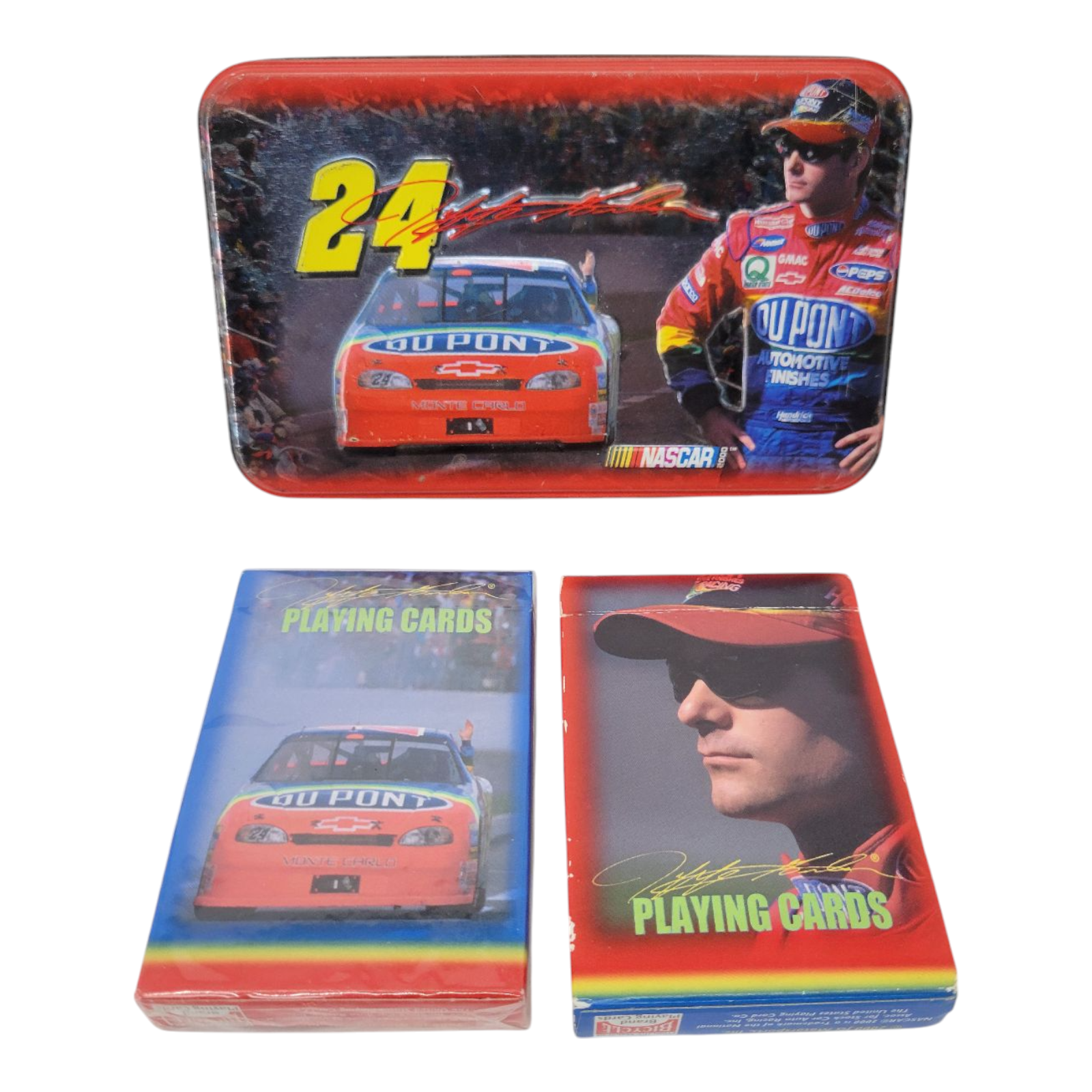 Jeff Gordon #24 NASCAR Limited Edition Tin Box with 2 Decks of Playing Cards