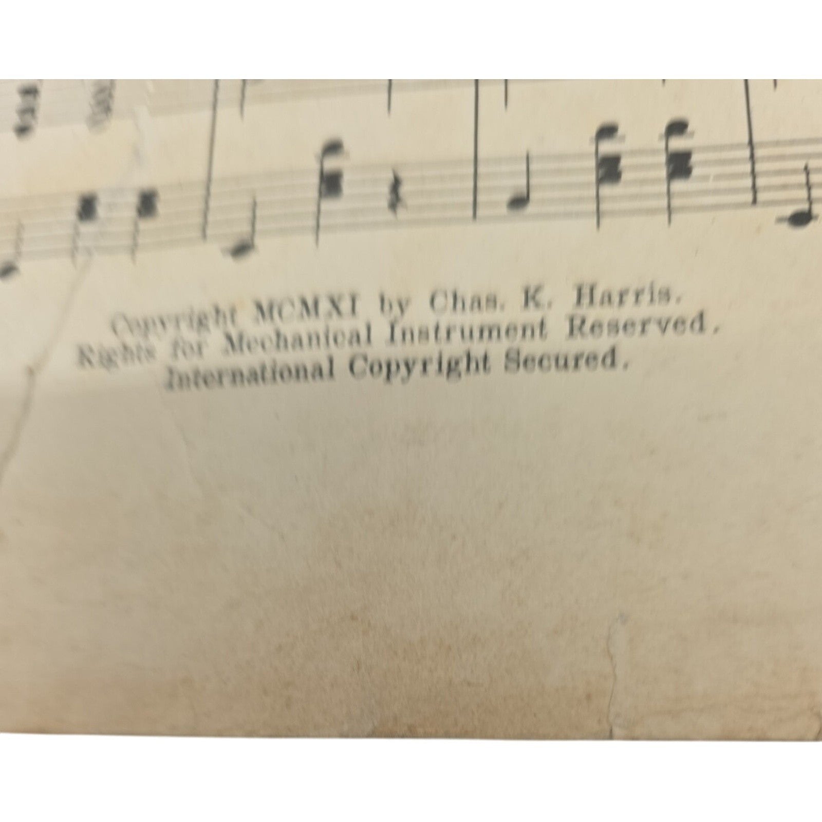 1911 Will the Roses Bloom in Heaven Vintage Sheet Music by Chas. K. Harris