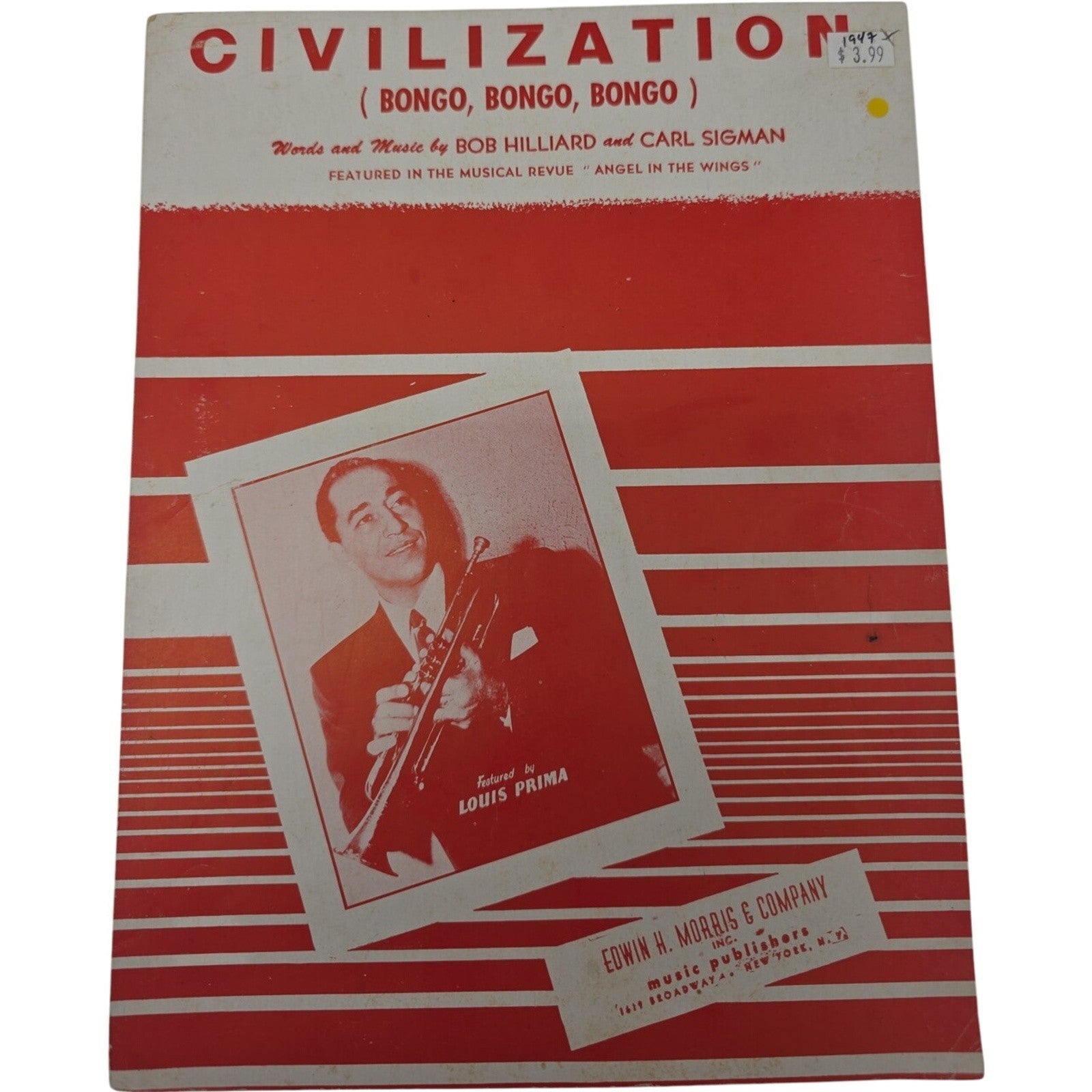 1947 Vintage Sheet Music Civilization Bongo Bongo Bongo Hillard Sigman