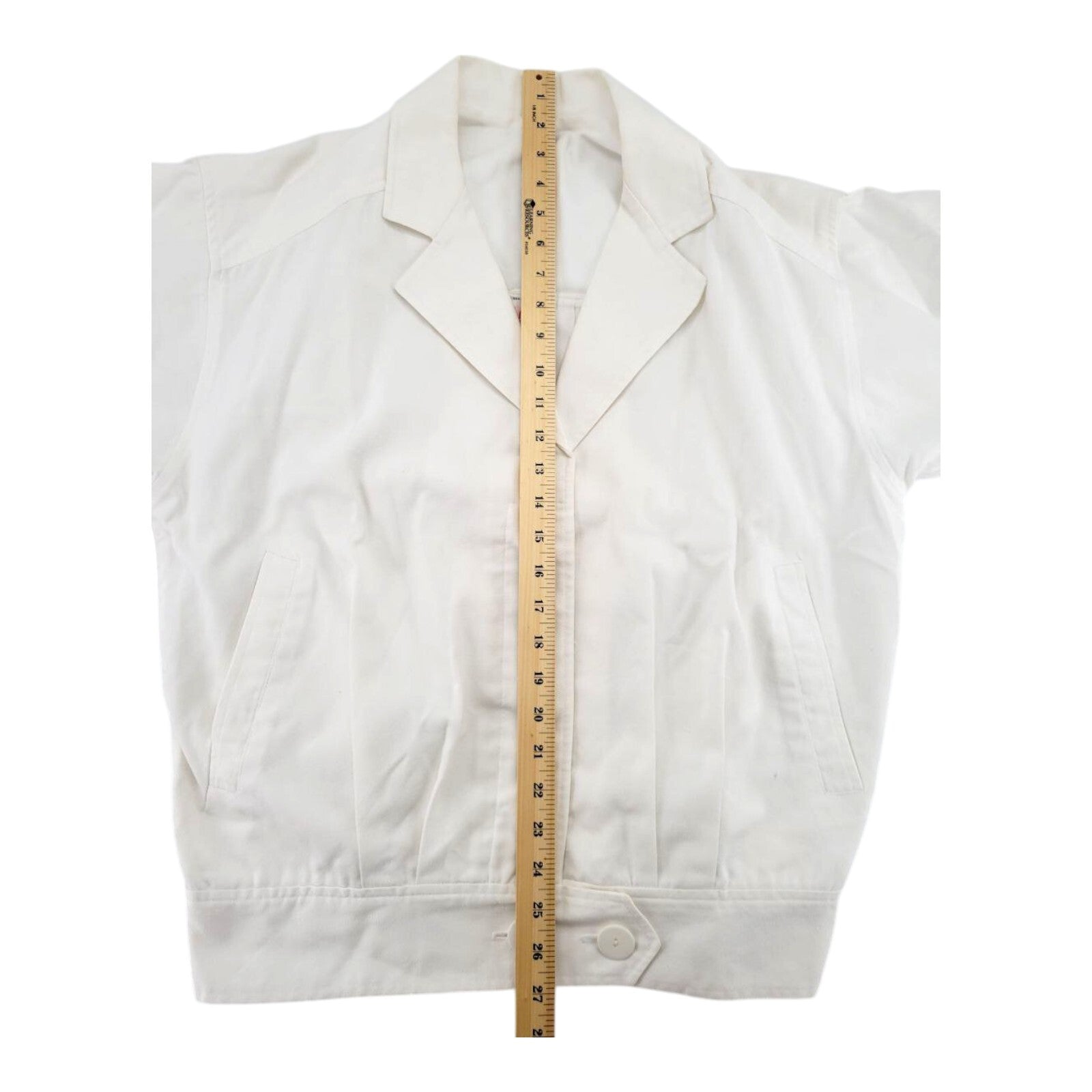 Pandora White Button Front Jacket Womens Casual Style Size 9/10