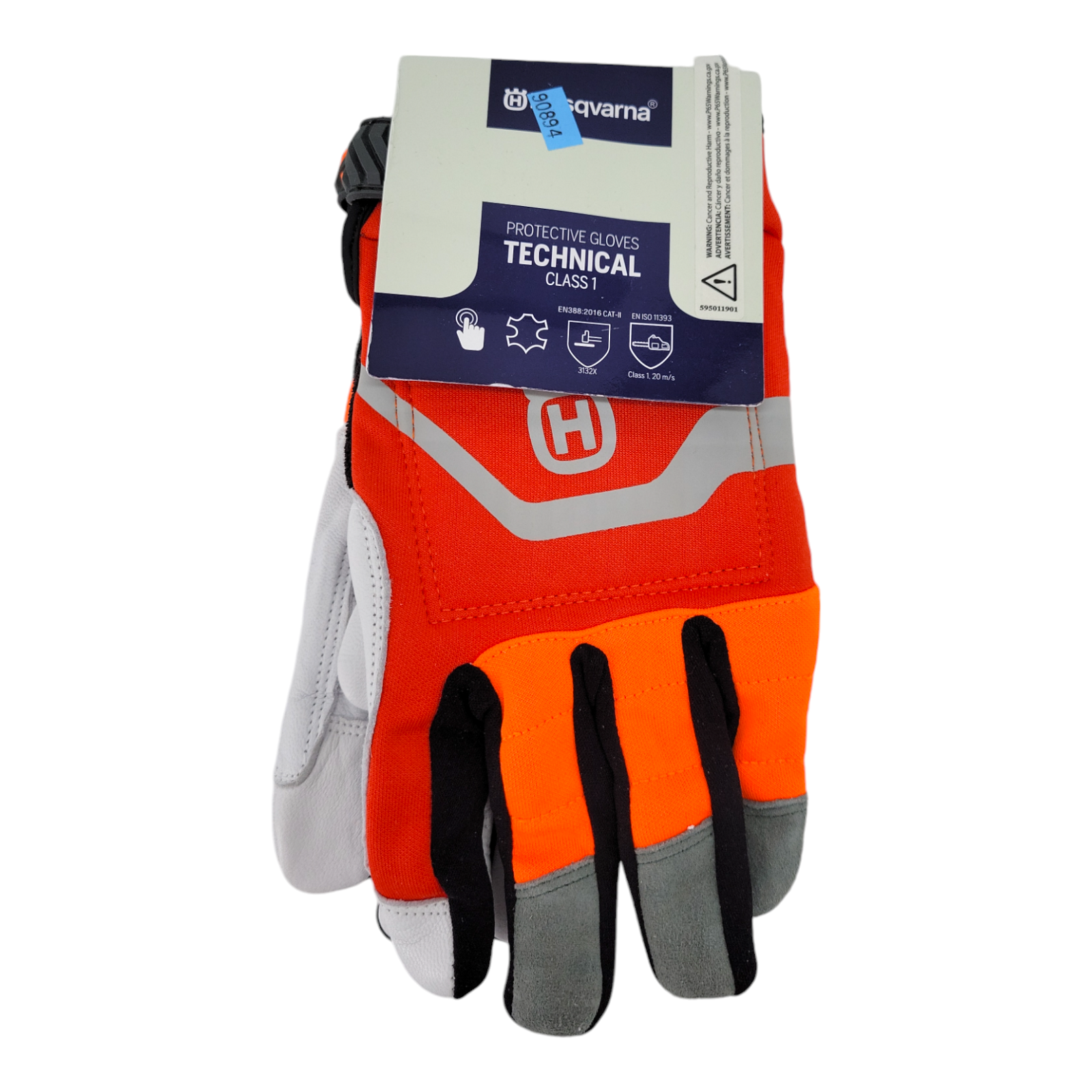 Husqvarna Technical Chainsaw Protection Gloves Goat Leather Palm Class 1 XL Size