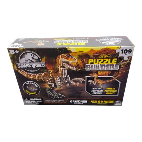 Spin Master Jurassic World Atrociraptor Dinosaur 3D Puzzle Builders 109 Pieces