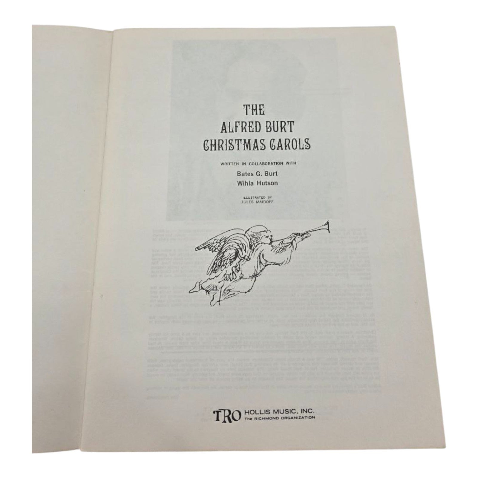 Alfred Burt The Alfred Burt Christmas Carols Song Album Vintage Music Book