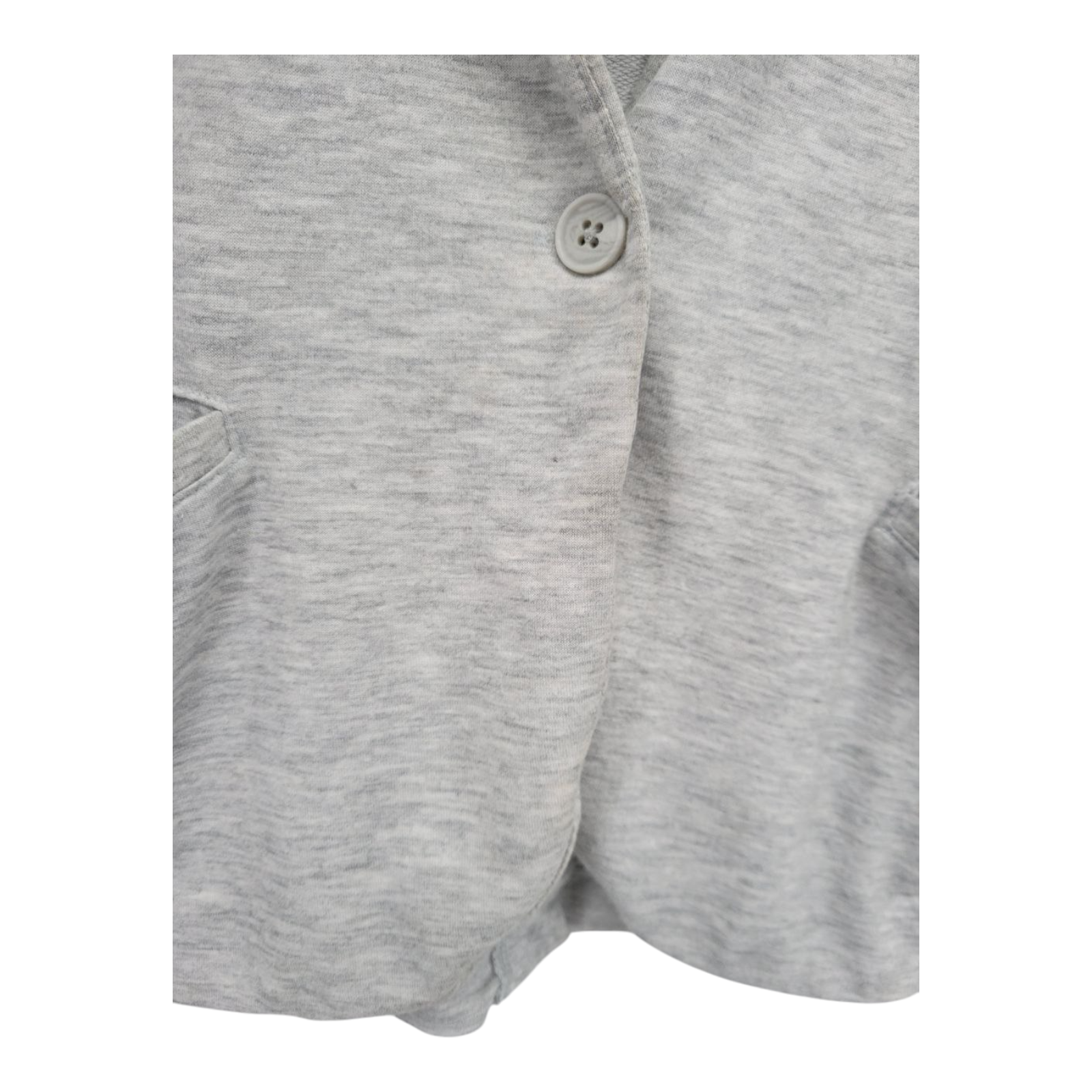 Banana Republic Womens Gray Knit Blazer 3/4 Sleeve Open Front Petite Small