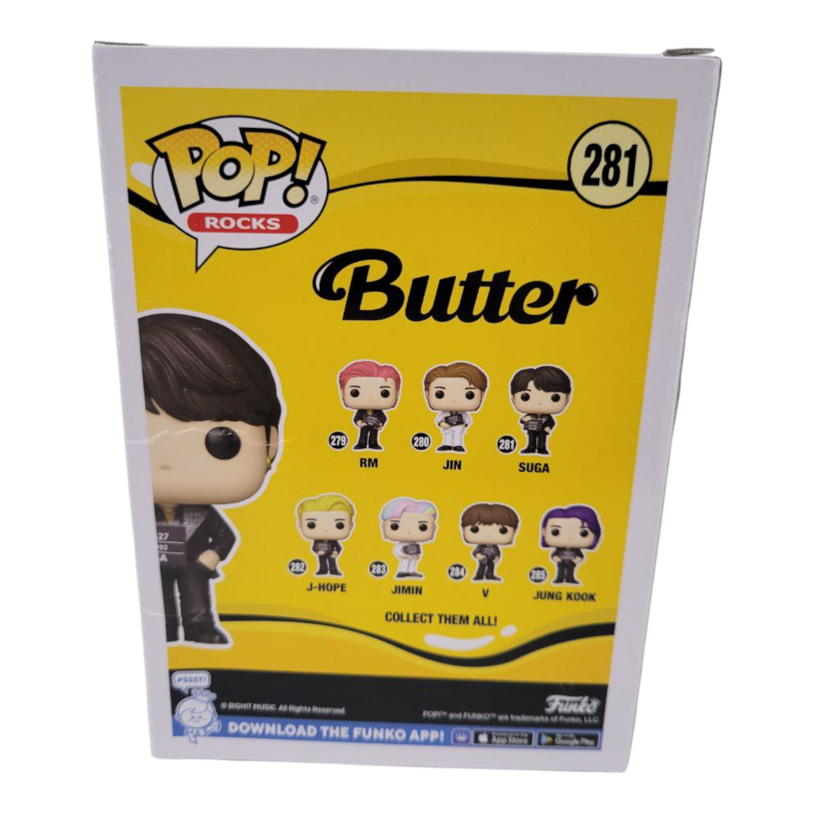 Funko Pop Rocks BTS Suga 281 Vinyl Figure Butter Collection