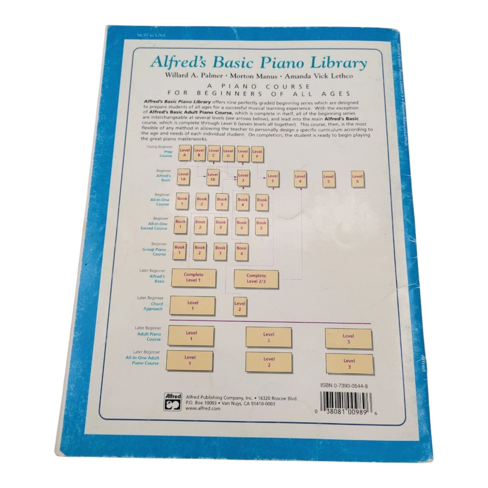 Alfreds Basic Piano Library Piano Lesson Book Level 5 by Palmer Manus Lethco
