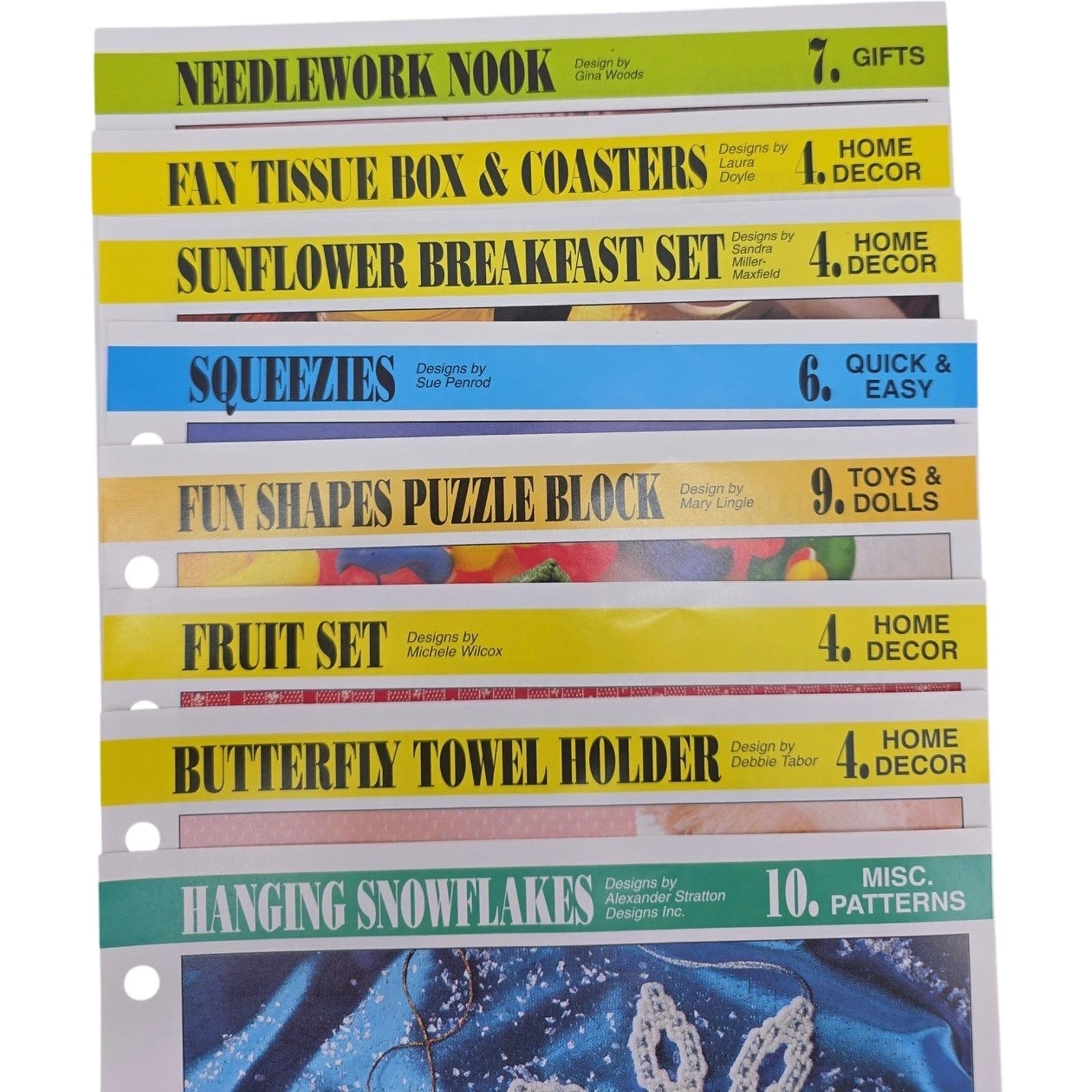 Plastic Canvas Pattern Lot of 8 Home Décor & Crafts Leisure Arts & Annies Design