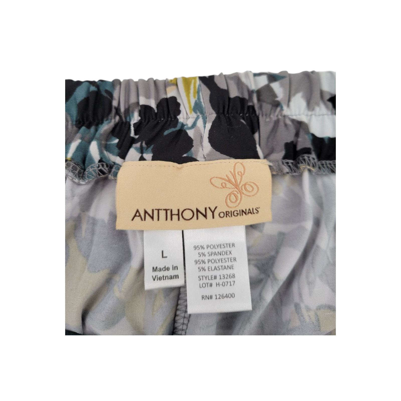 Antthony Original Women Floral Pull On Jegging Pants With Pockets Elastic Waist
