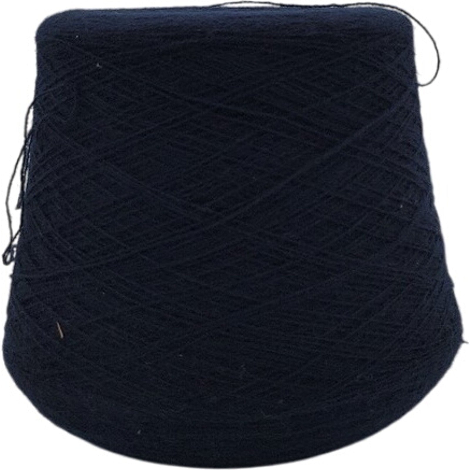 Vintage Templon 2/24 Navy Blue Wool Blend Yarn Cone 70/30 O/W Lot S-08965