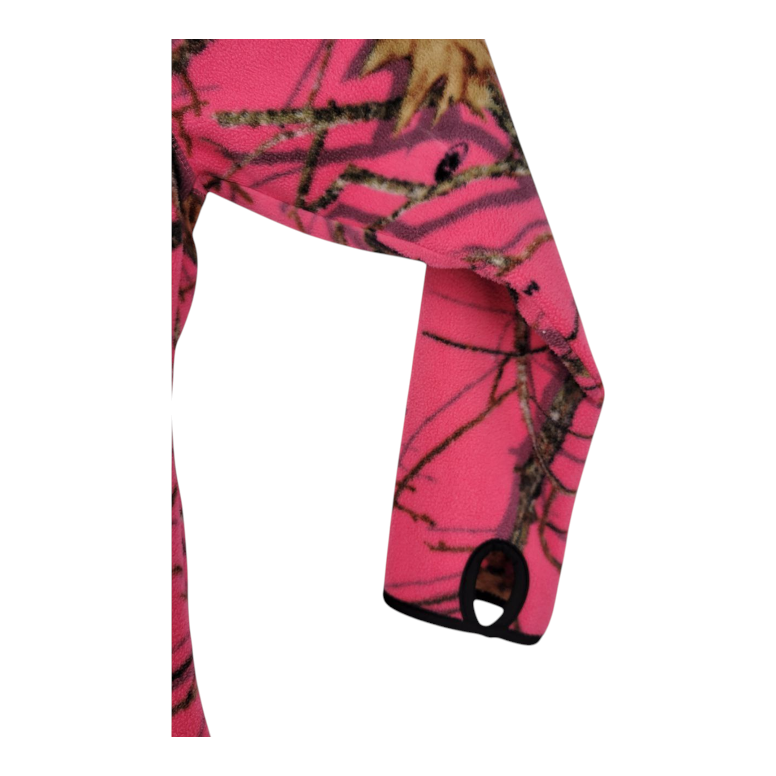Mossy Oak Girls Pink Camo Fleece Jacket Full Zip Womens S 4-6