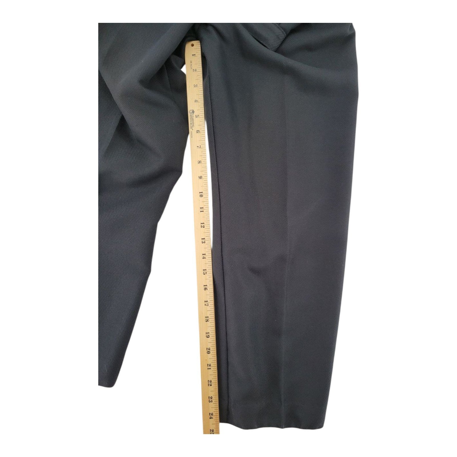 TR Bentley Womens Pleated Dress Pants Black Polyester Rayon Size 9/10