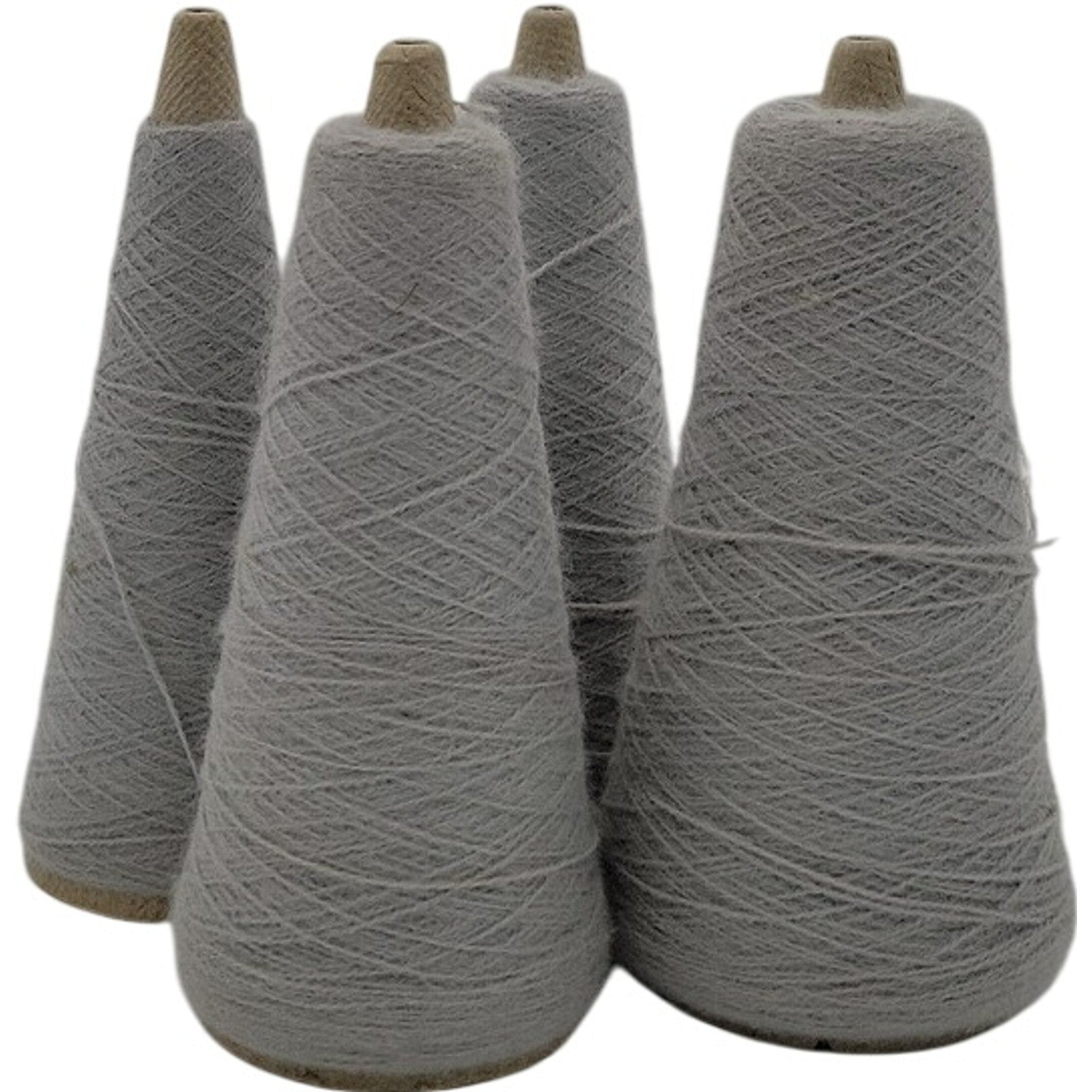 Vintage 1980s Templon 2/24 Grey Heather Yarn Cone Lot of 4