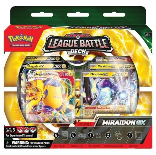 Nintendo Pokemon TCG Miraidon ex League Battle Deck Regieleki VMAX 60 Cards