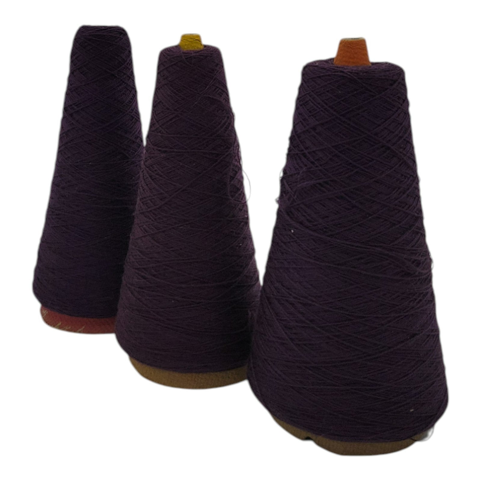Vintage Pisgah Elderberry Yarn Cone 2/24 Lot of 3