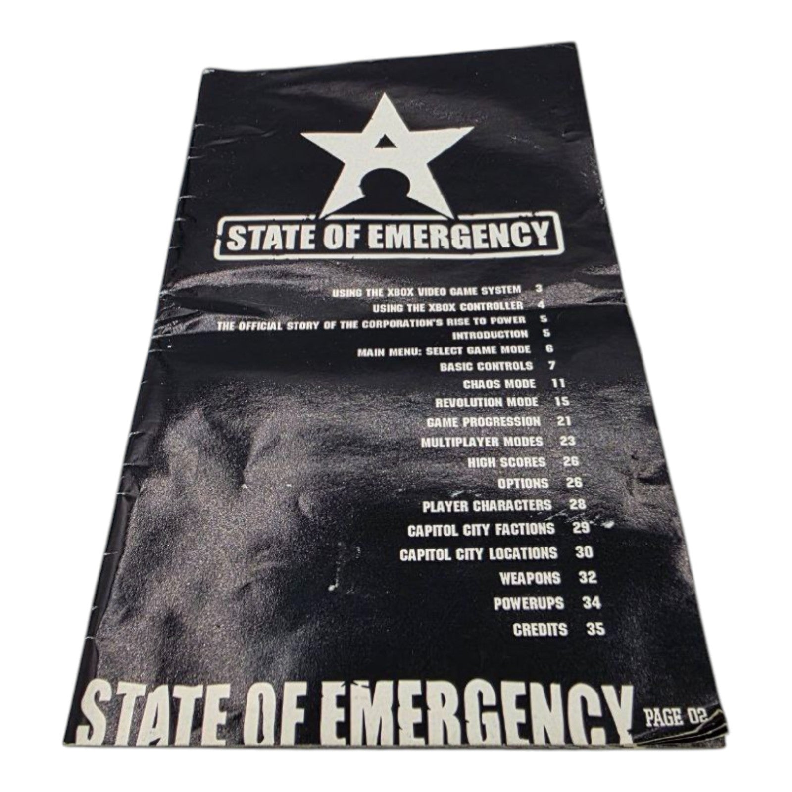 Xbox State of Emergency Video Game Complete with Manual 2003