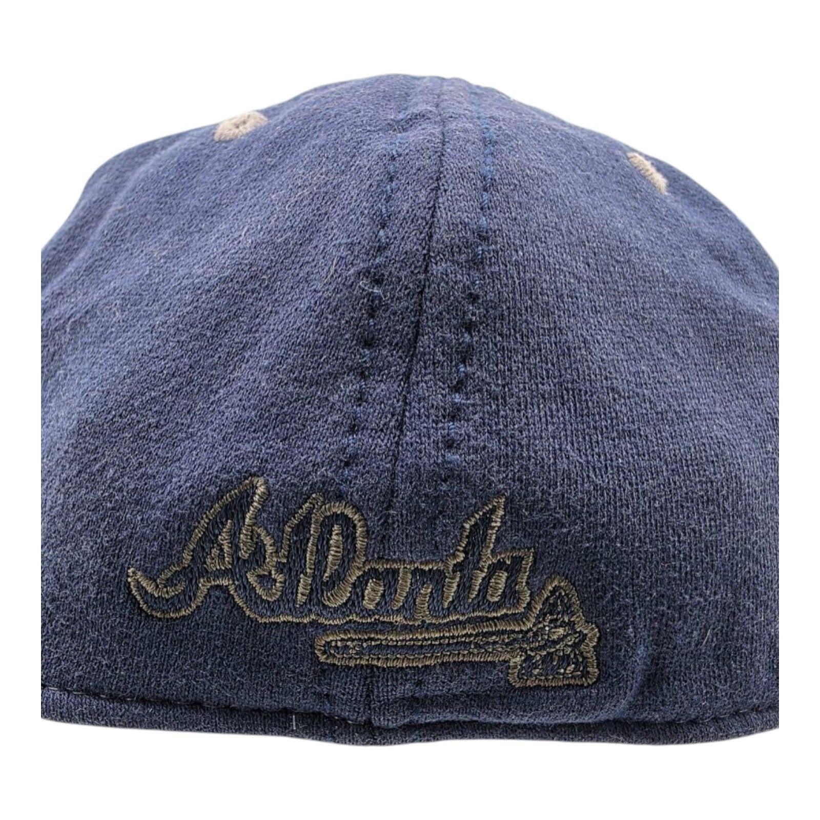 New Era Atlanta Braves MLB A-Flex Fitted Baseball Cap Gray Navy Size M-L