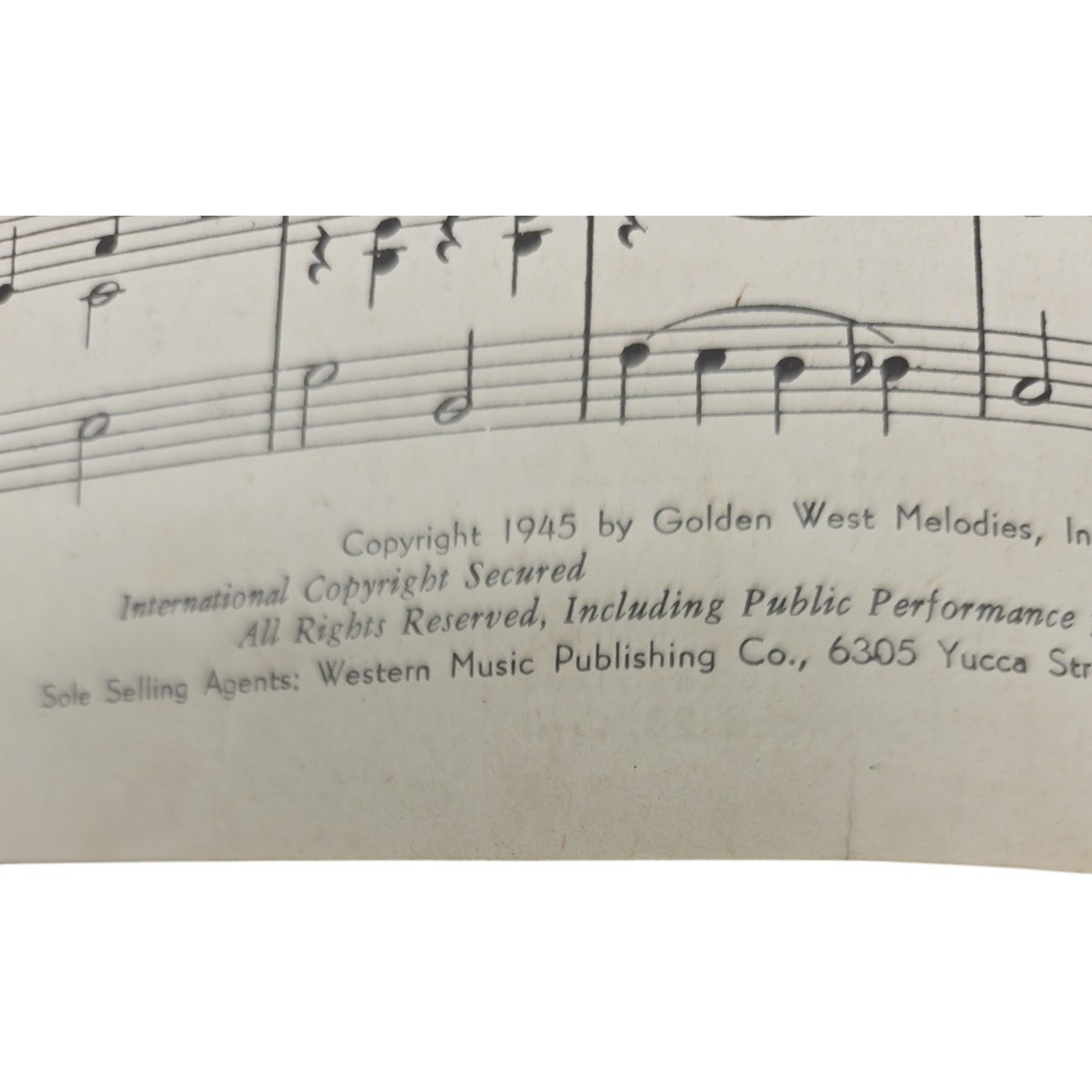 Dont Hang Around Me Any More 1945 Gene Autry Sheet Music Columbia 36840