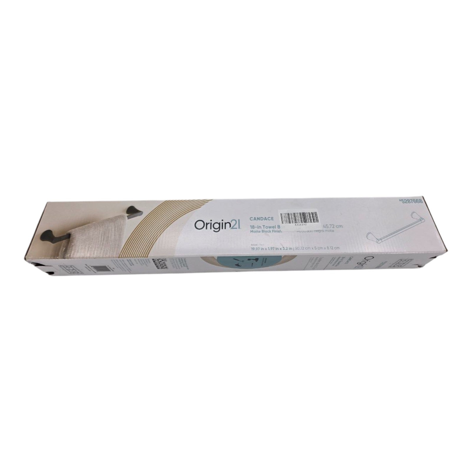 Origin21 Candace 18" Towel Bar Matte Black Finish #5287668