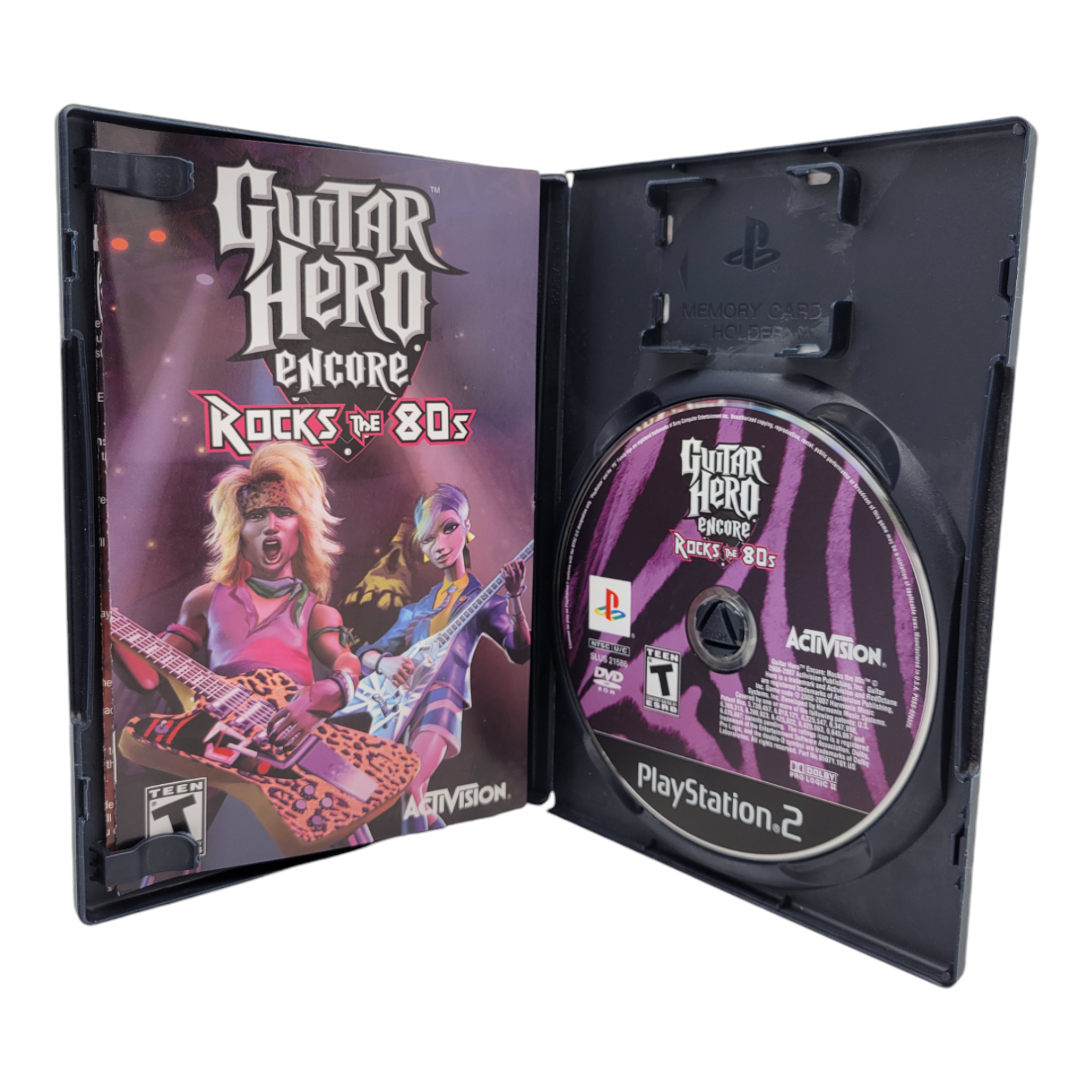 Activision Guitar Hero Encore Rocks the 80s PS2 PlayStation 2 Case Manual Poster