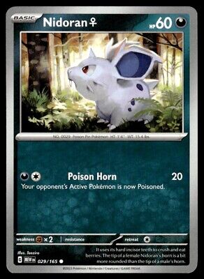 Pokemon 2023 Scarlet & Violet 151 Nidoran Common #29 Near Mint Card