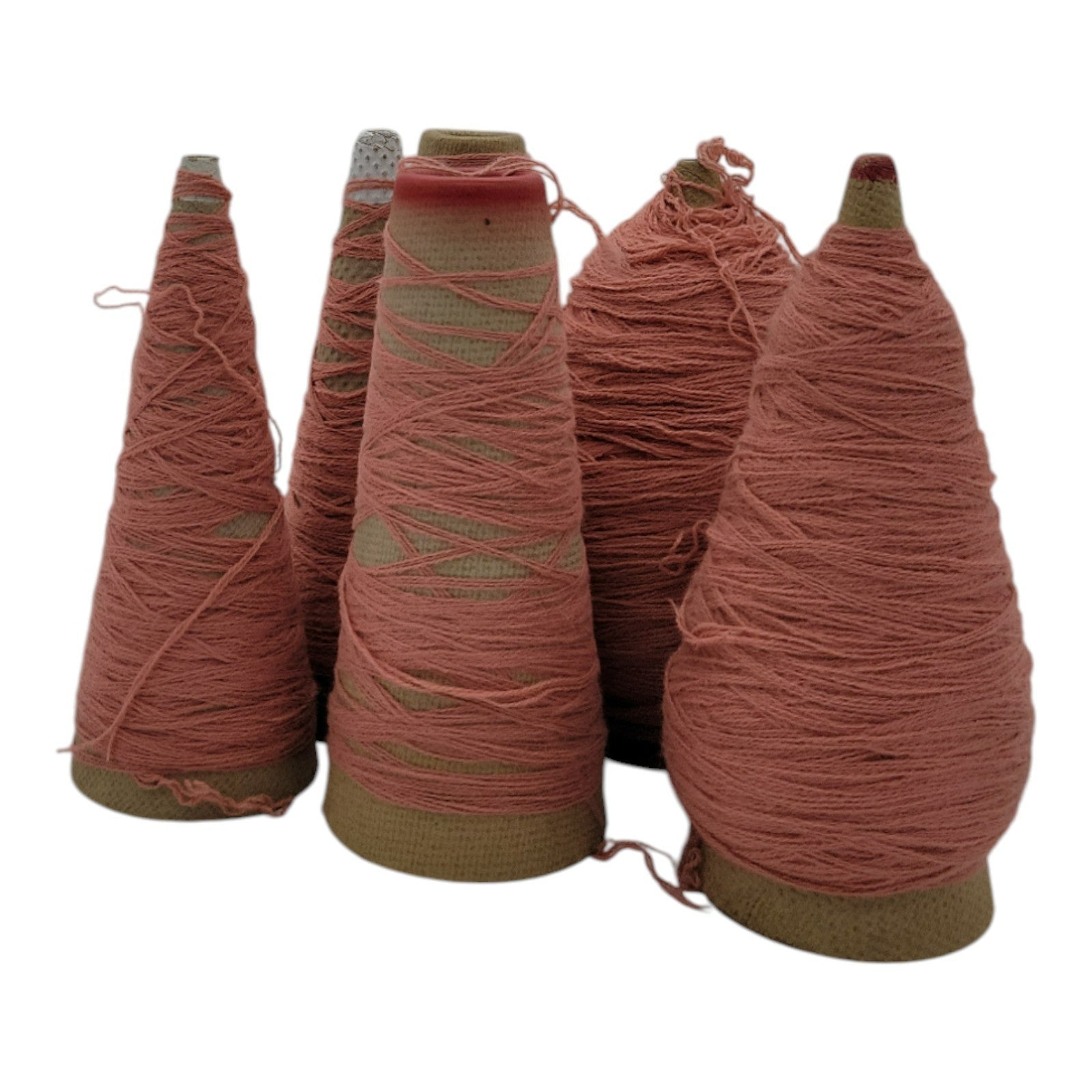 Vintage Marion Dyers B-22897 Ice Coffee 1/28 Yarn Cone Lot of 6
