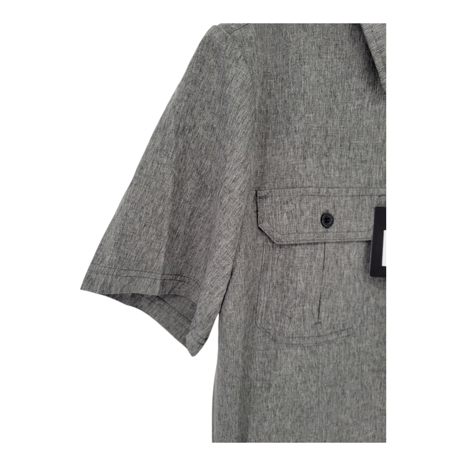 ZeroXposur Men's Travel Shirt Heather Slate Stretch Button-Up Small