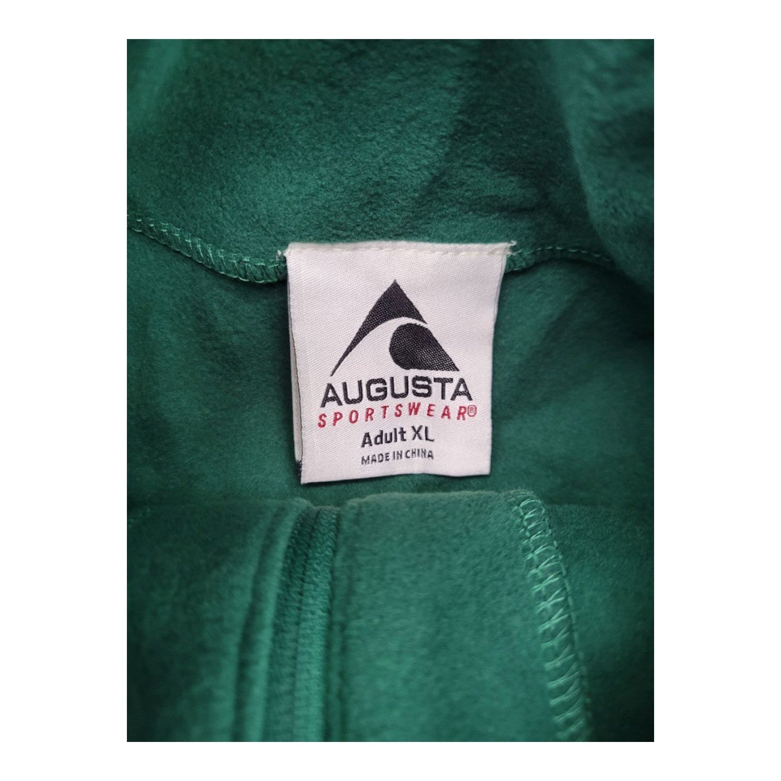 Augusta Sportswear Green Black Fleece Pullover Quarter Zip Adult XL