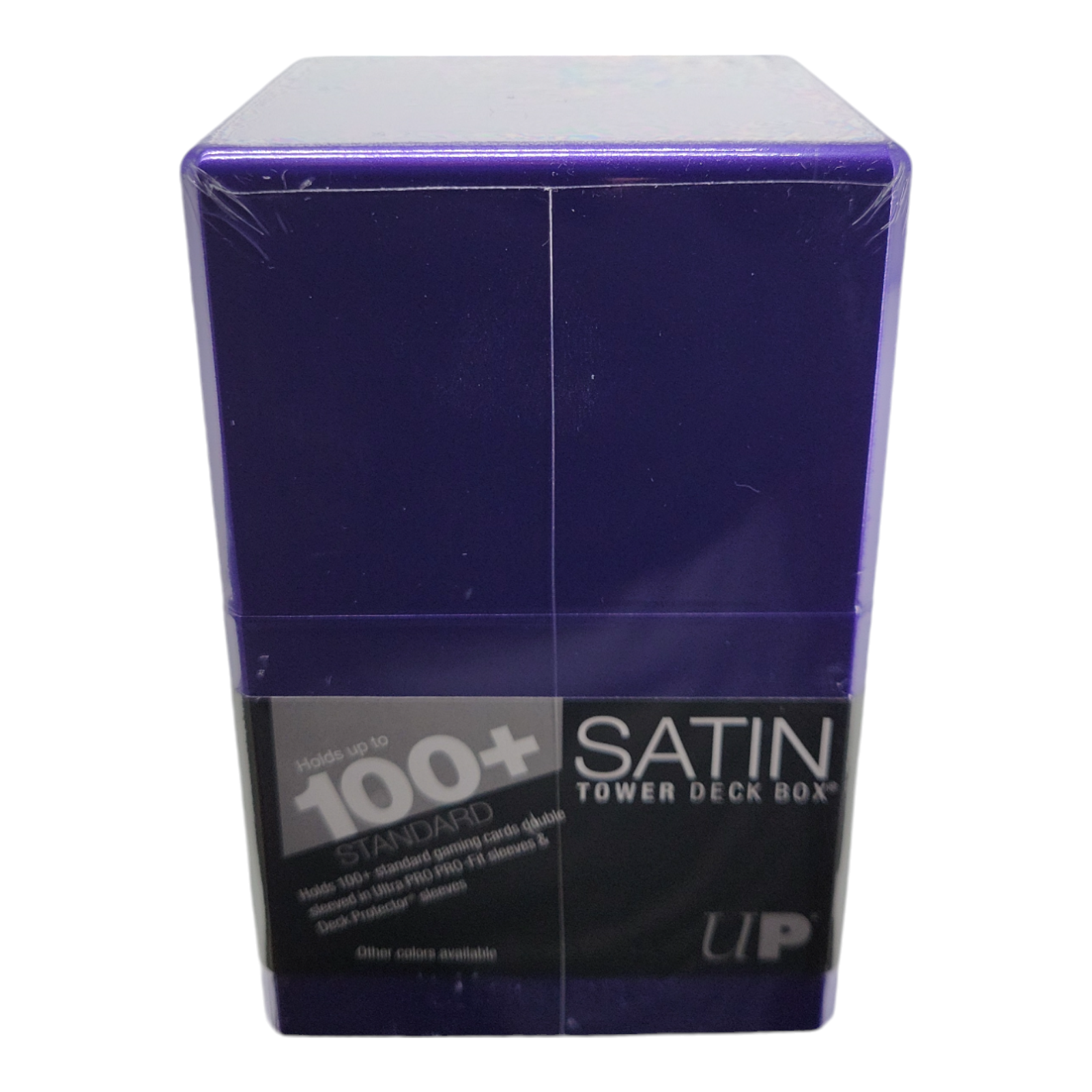 Ultra Pro Satin Tower Deck Box Hi-Gloss Amethyst with Accessory Compartment 100+