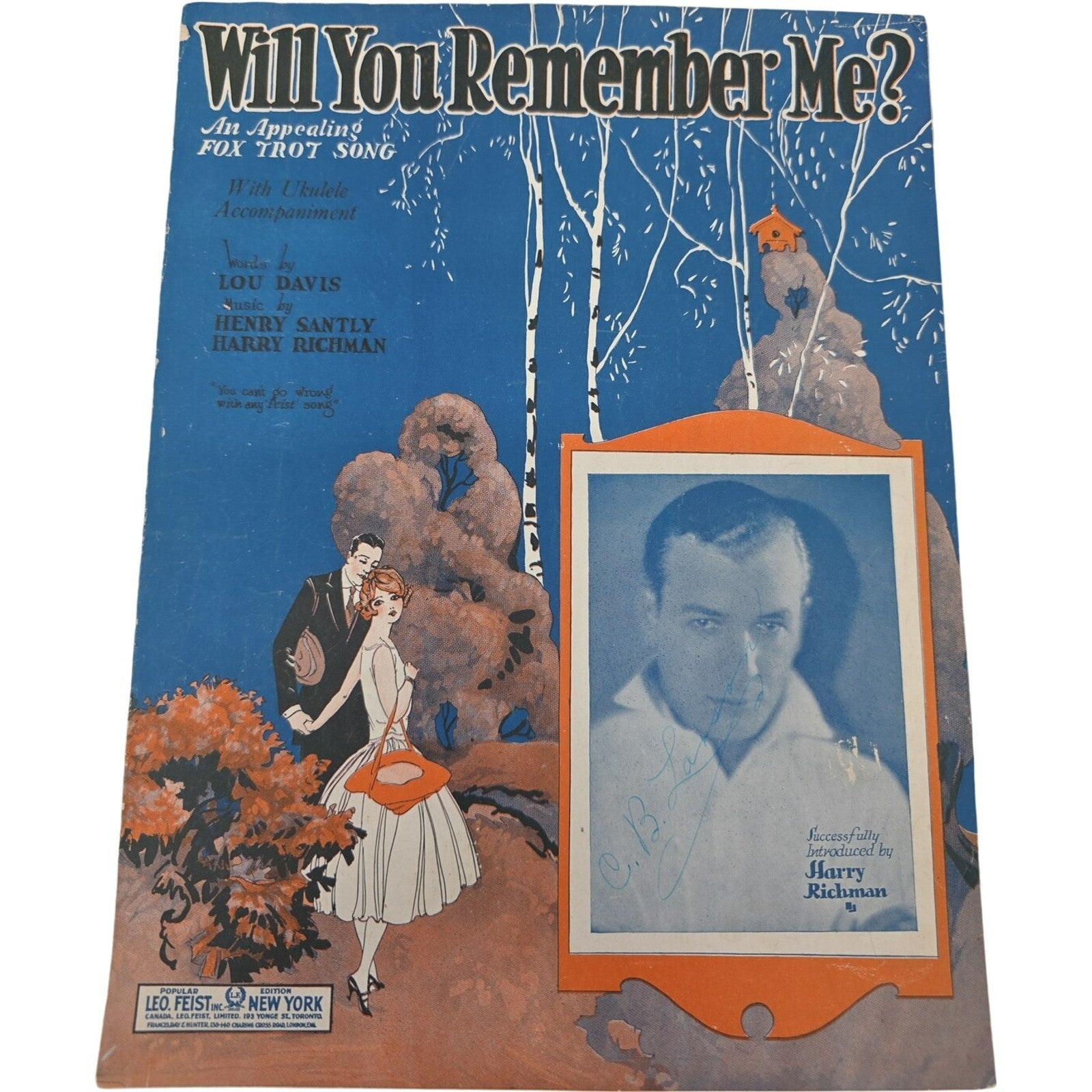 Vintage Will You Remember Me and Yearning Just For You Sheet Music Lot of 2