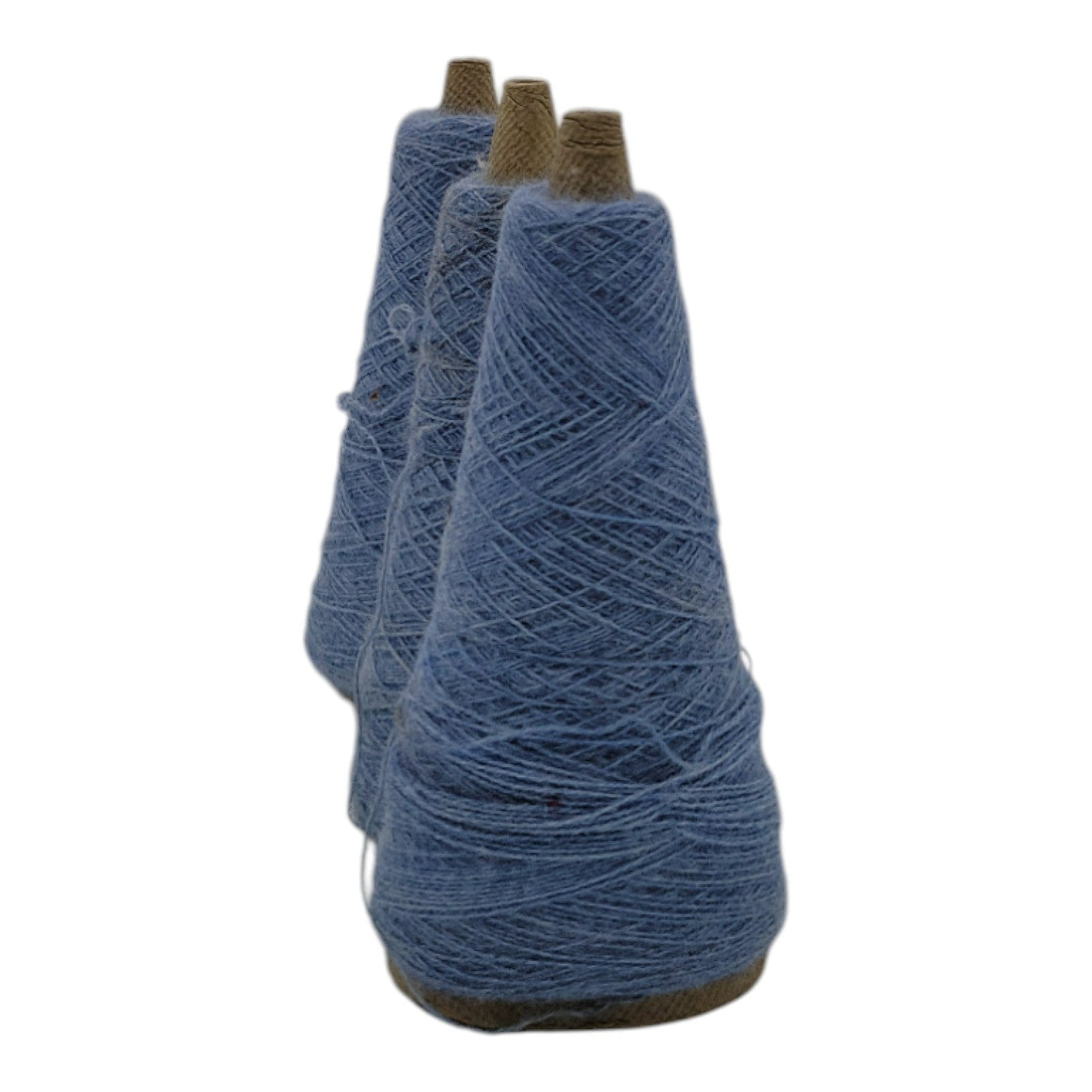 Vintage National Spinning Co. Orlon Acrylic Yarn Cone 2/24 Royal Blue Lot of 3
