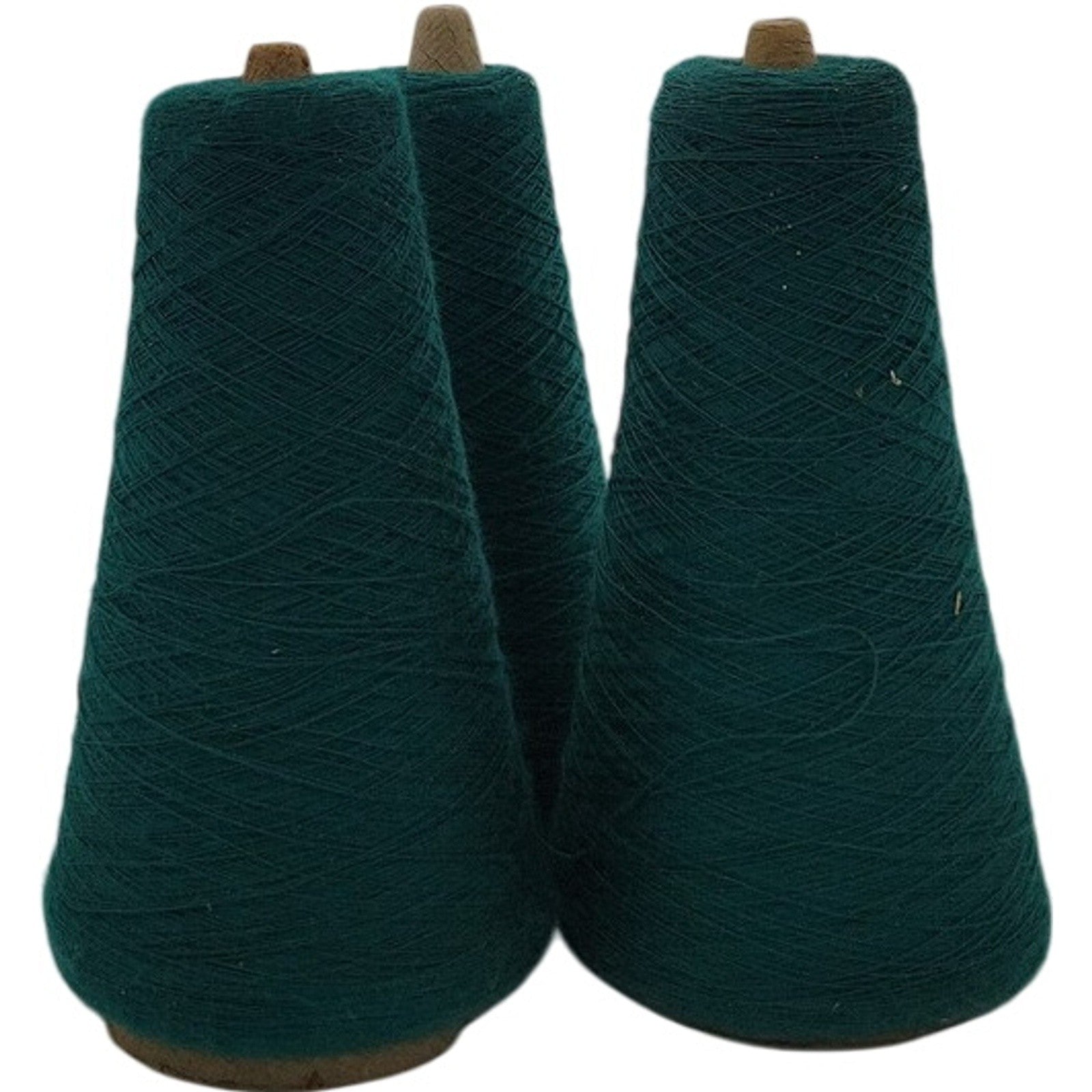 Vintage Phoenix Dye Works Spruce Green Chempun Creslan Cone Yarn 1/28 Lot of 3