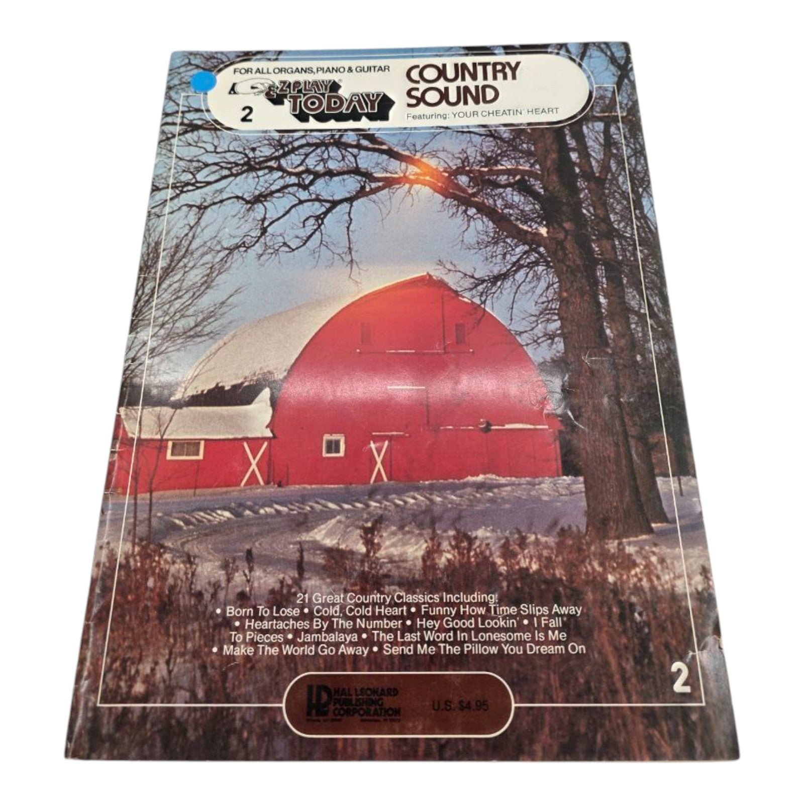 E-Z Play Today Country Sound Book 2 for Organs Piano & Guitar Vintage Music Book