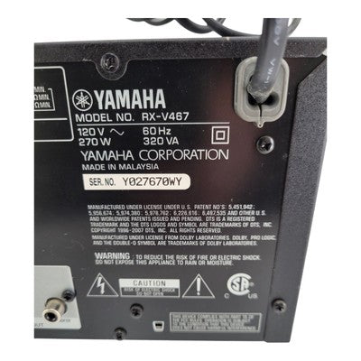 YAMAHA RX-V467 Natural Sound AV Receiver No Remote Tested