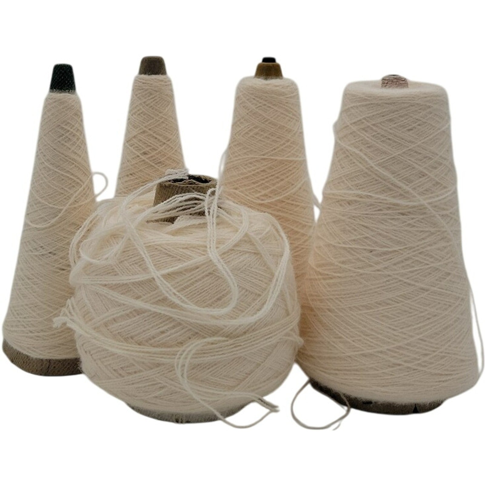 Vintage Templon 2/24 Cream Cone Yarn S-74813 Lot of 5