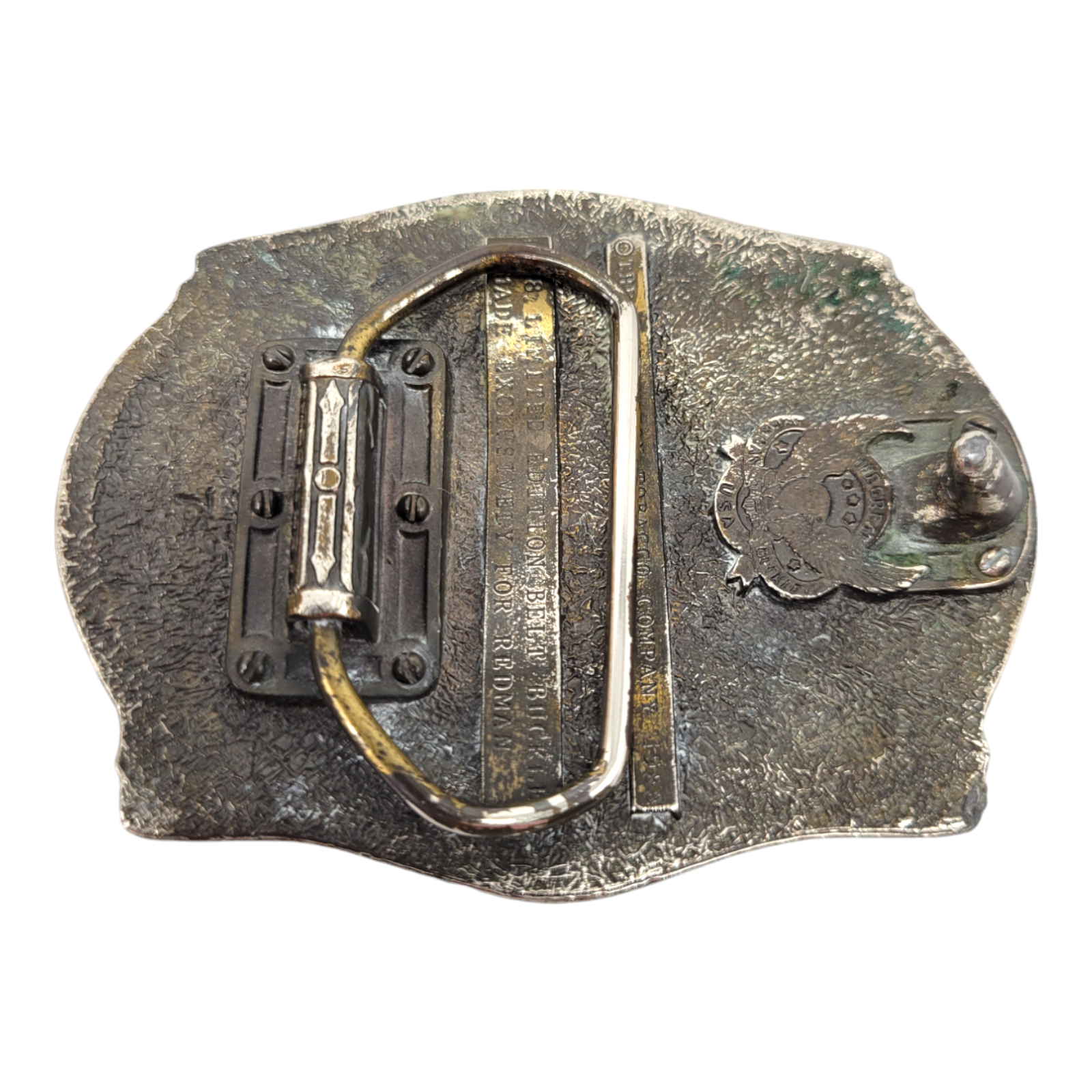 1988 Redman Chewing Tobacco Pinkerton Company Brass Belt Buckle Limited Edition